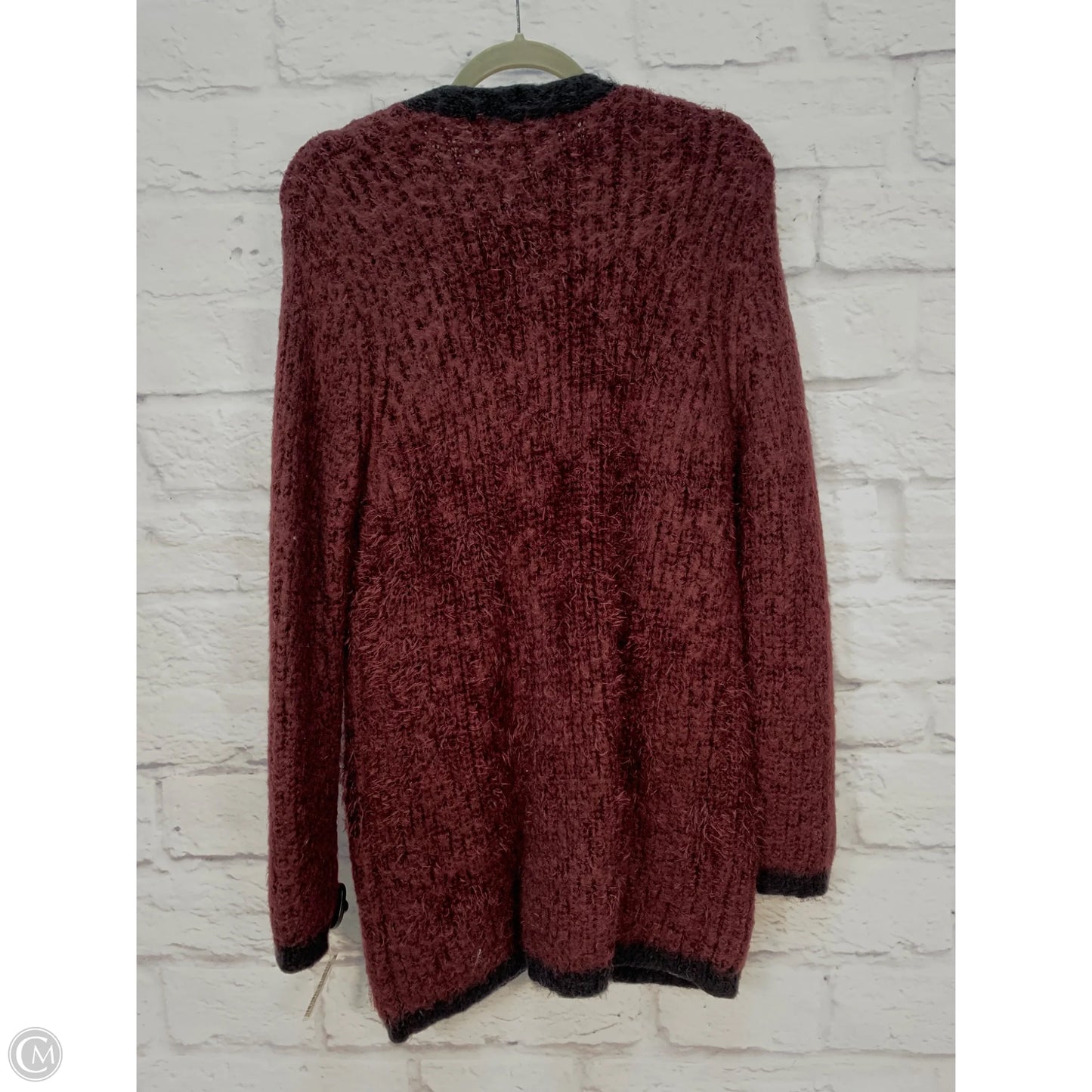Sweater Cardigan By Bishop + Young In Maroon, Size: M