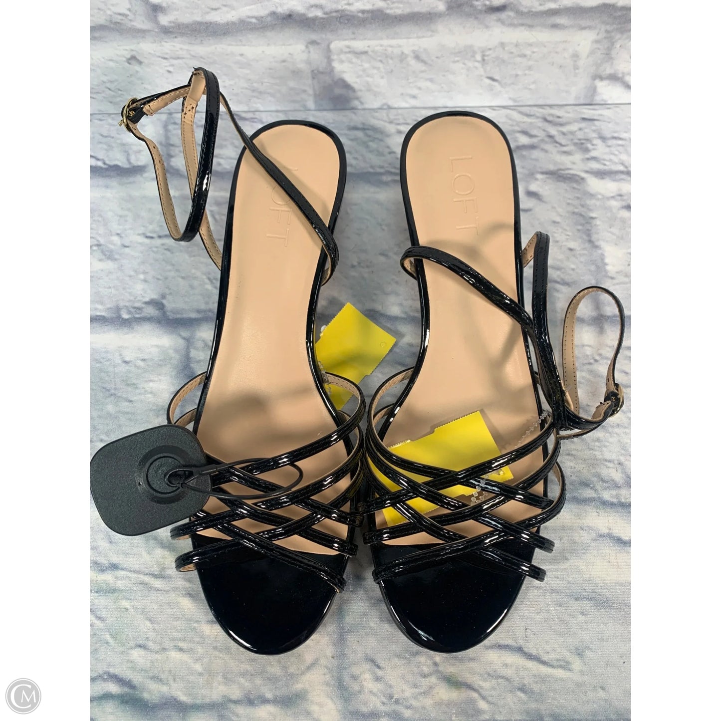 Sandals Heels Kitten By Loft In Black, Size: 8