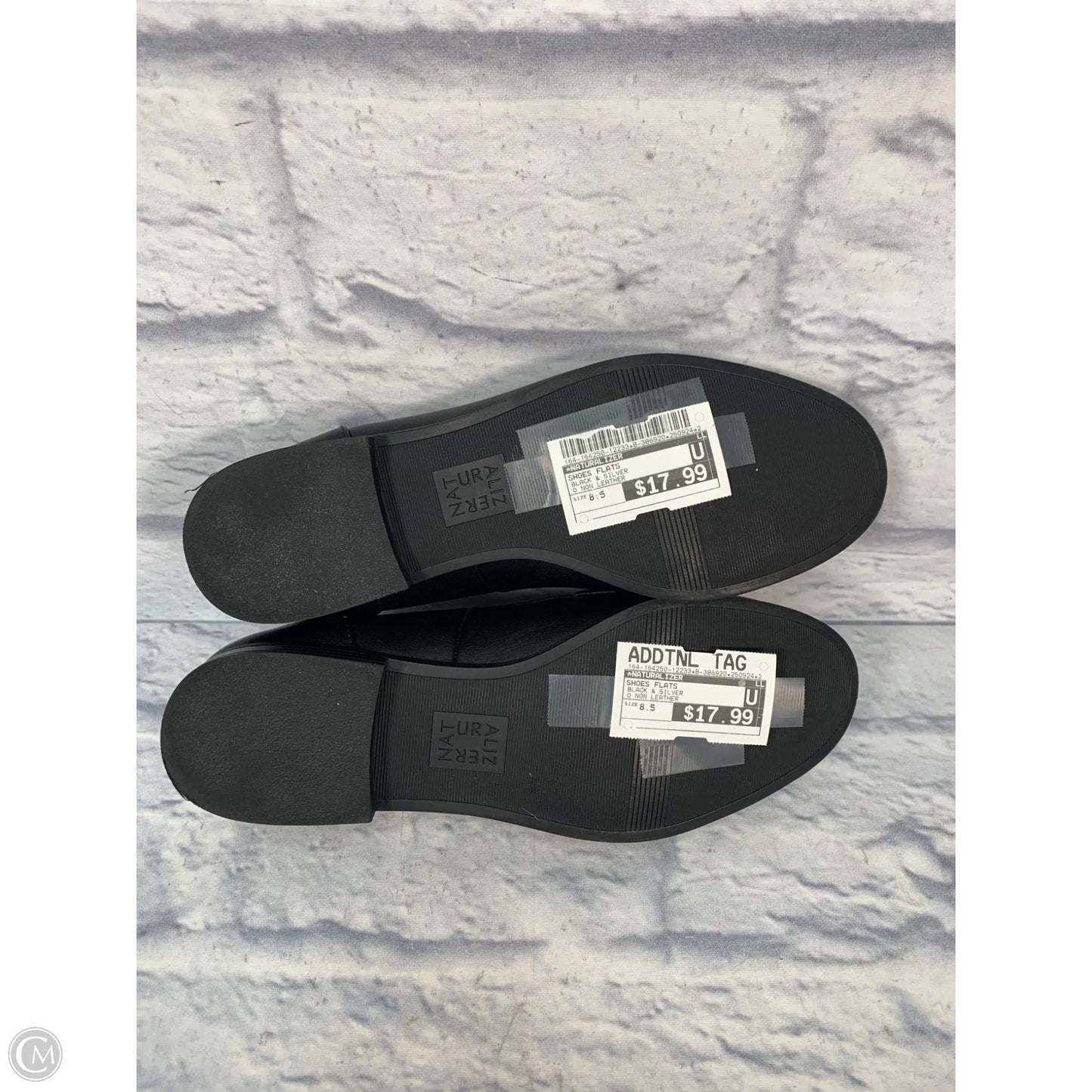 Shoes Flats By Naturalizer In Black & Silver, Size: 8.5