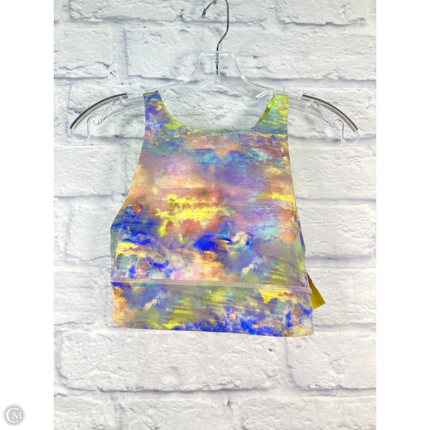 Athletic Bra By Lululemon In Green & Purple, Size: M