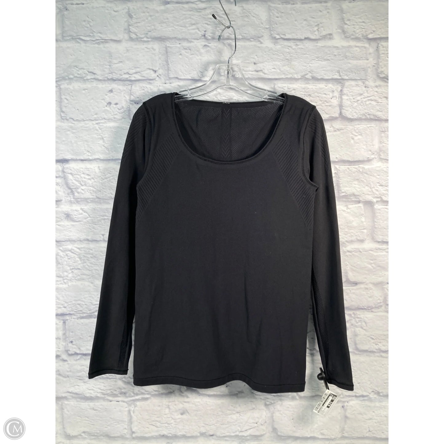 Athletic Top Long Sleeve Crewneck By Lululemon In Black, Size: L