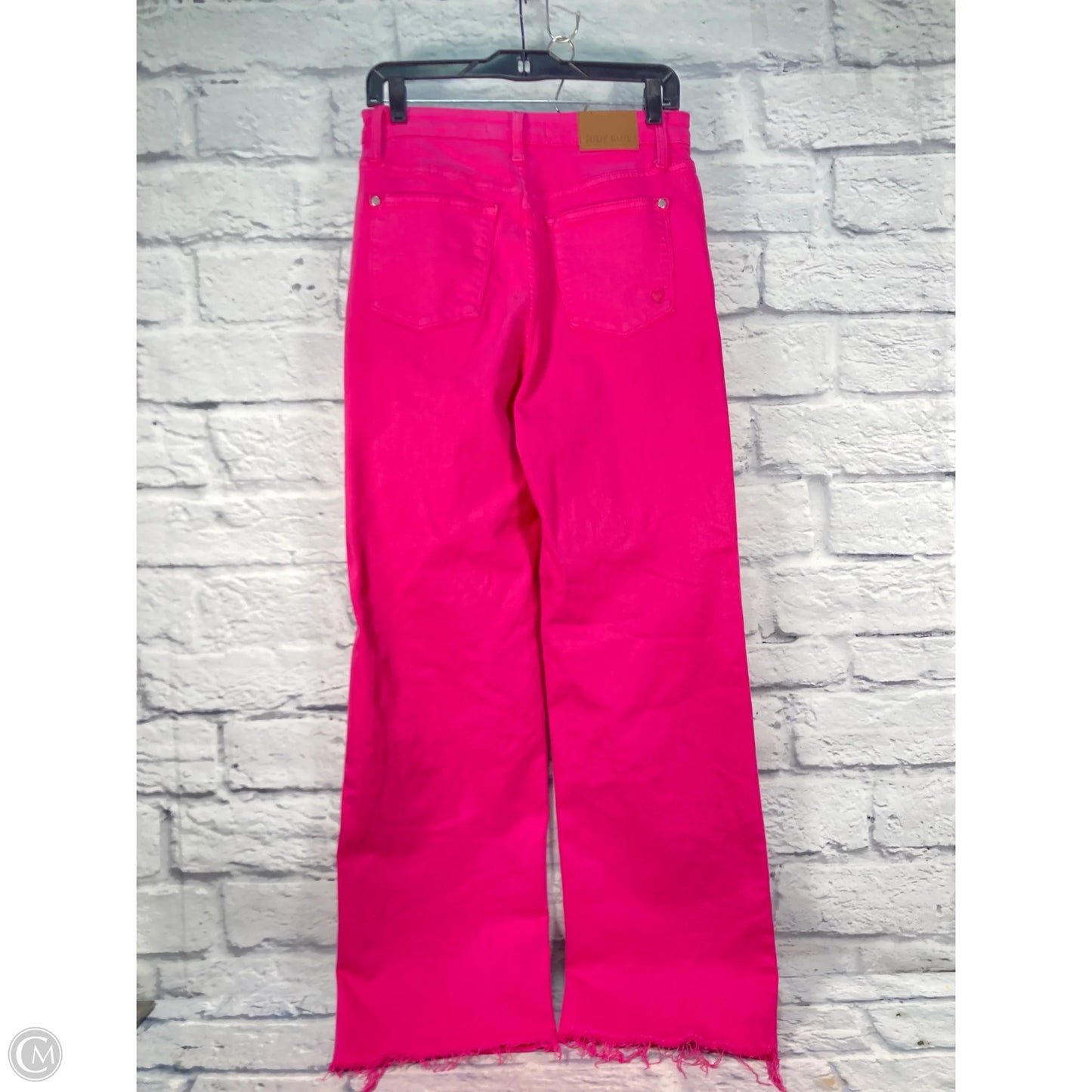 Jeans Wide Leg By Judy Blue In Pink Denim, Size: 8