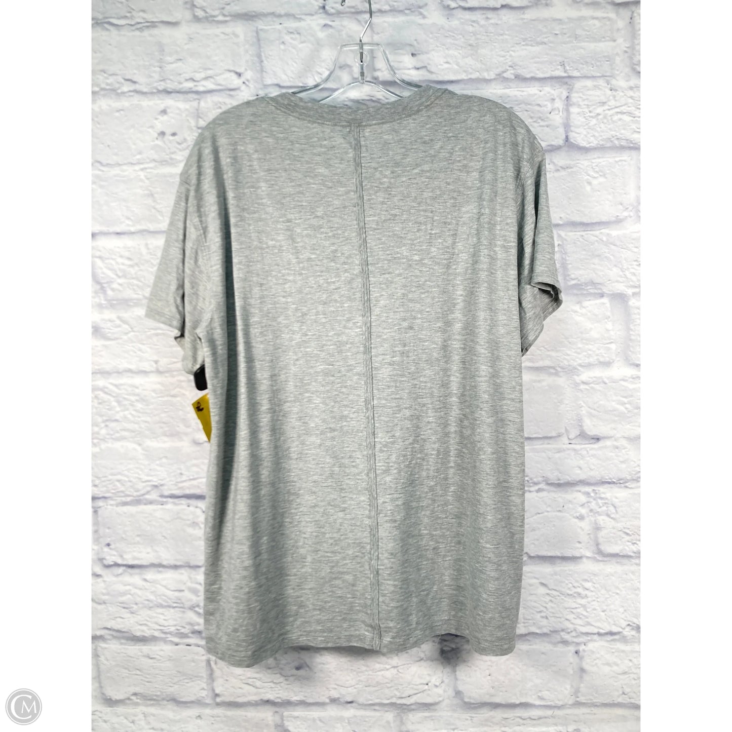 Athletic Top Short Sleeve By Lululemon In Grey, Size: M
