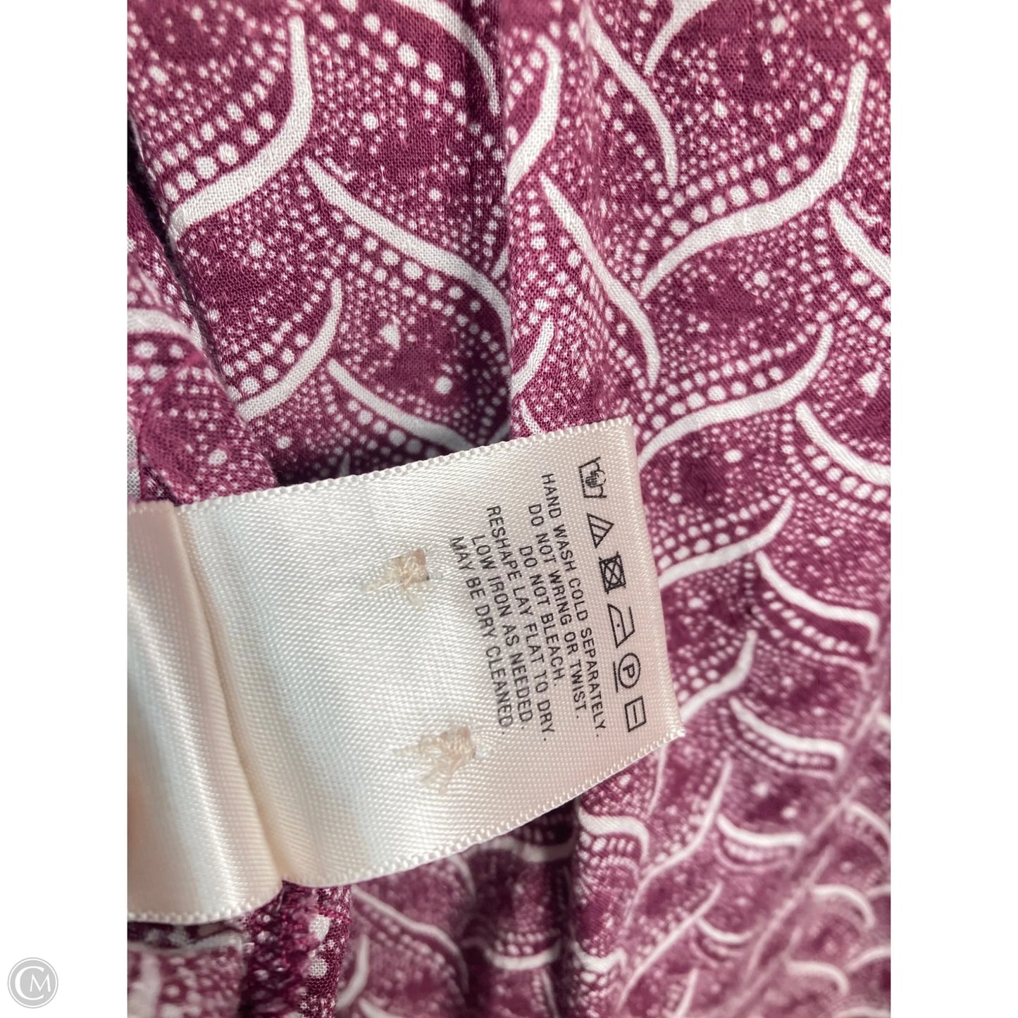Top Long Sleeve By Maeve In Purple & White, Size: L