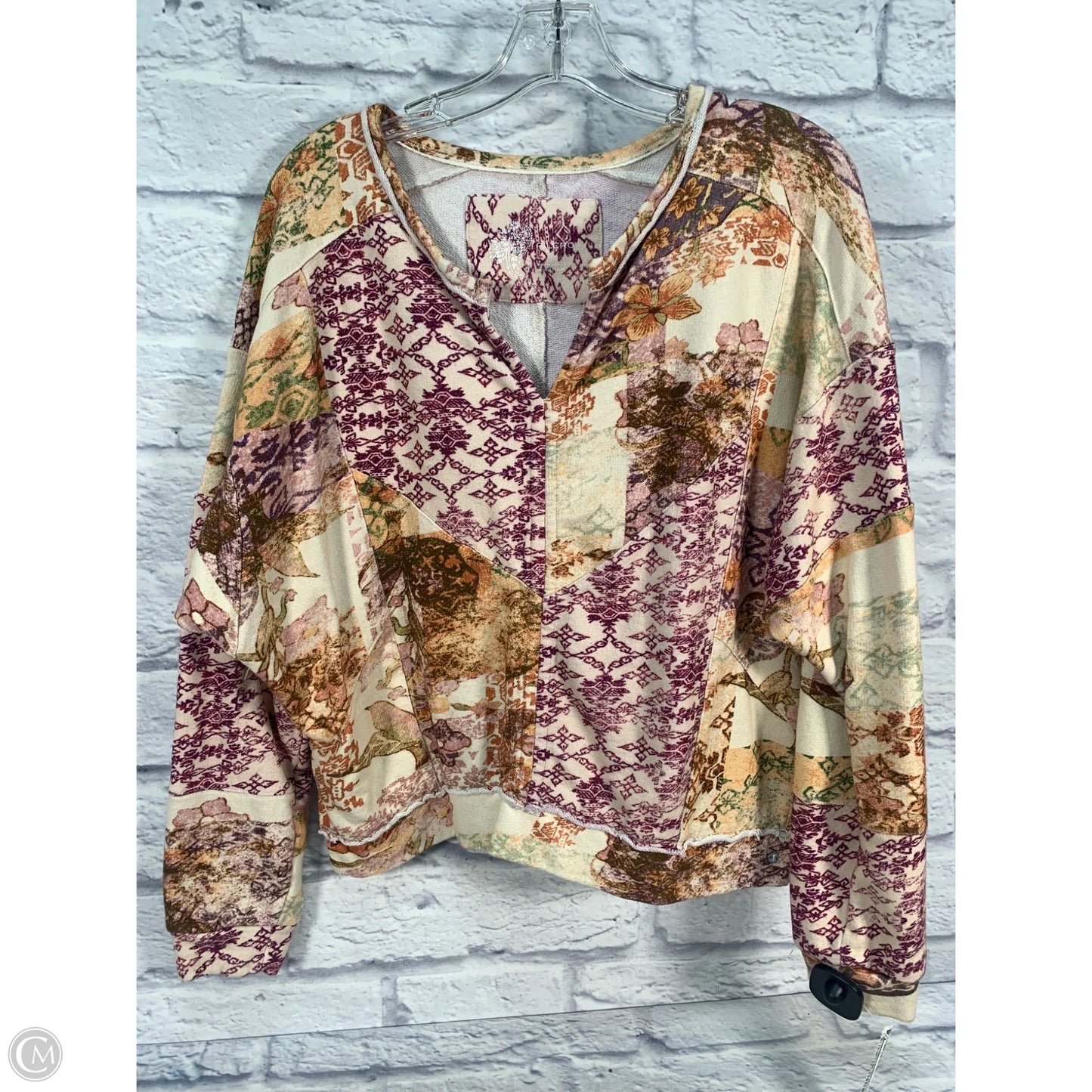 Top Long Sleeve By Pilcro In Orange & Purple, Size: S
