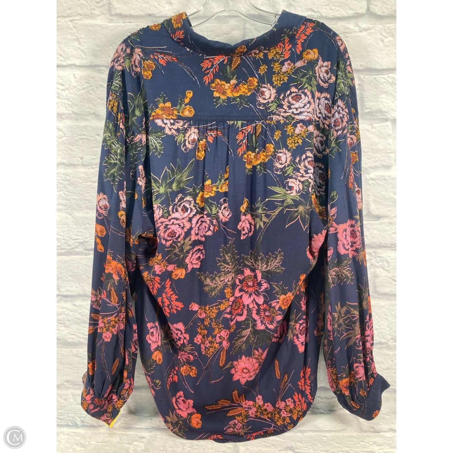 Top Long Sleeve By Pilcro In Blue & Pink, Size: M