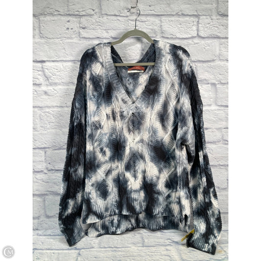 Sweater By Pilcro In Blue & White, Size: Xl
