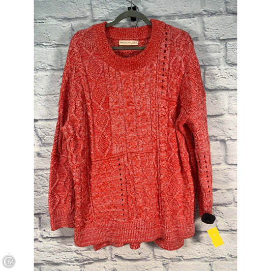 Sweater By Pilcro In Orange & Pink, Size: M