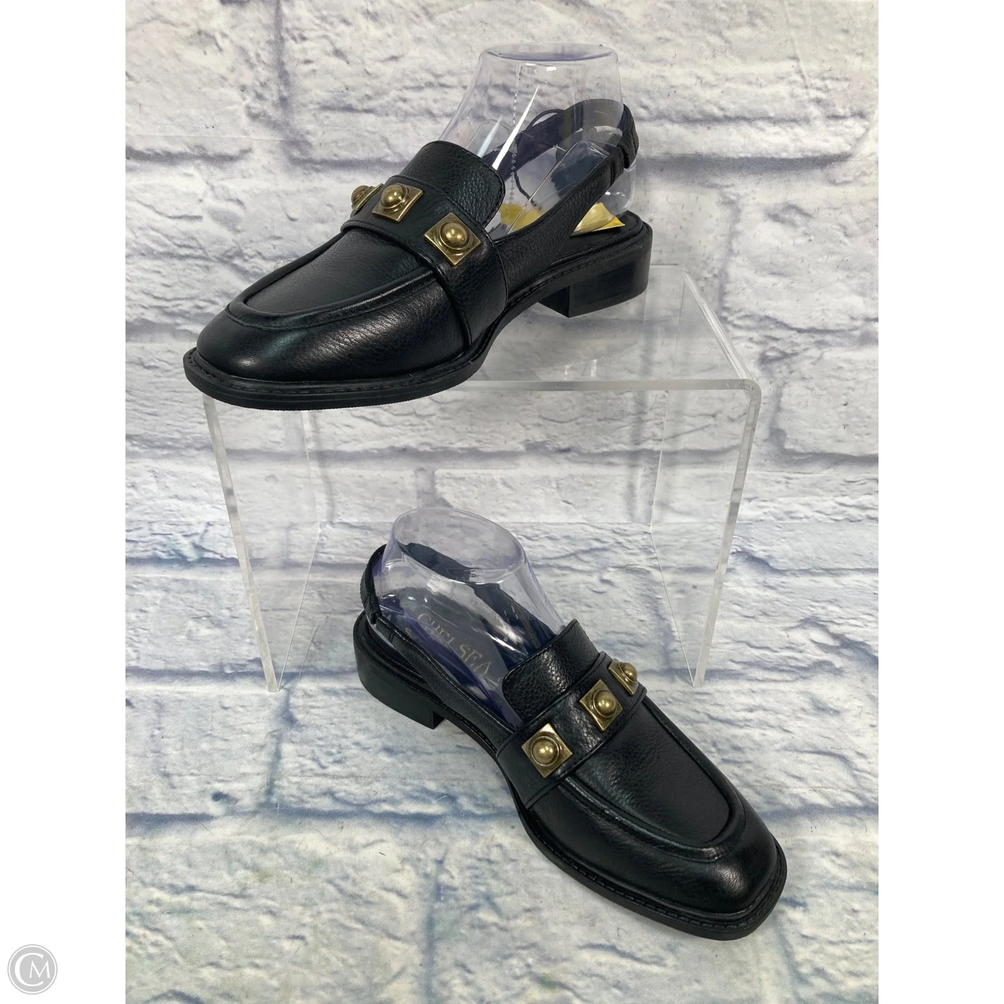 Shoes Flats By Chelsea And Violet In Black & Gold, Size: 7.5