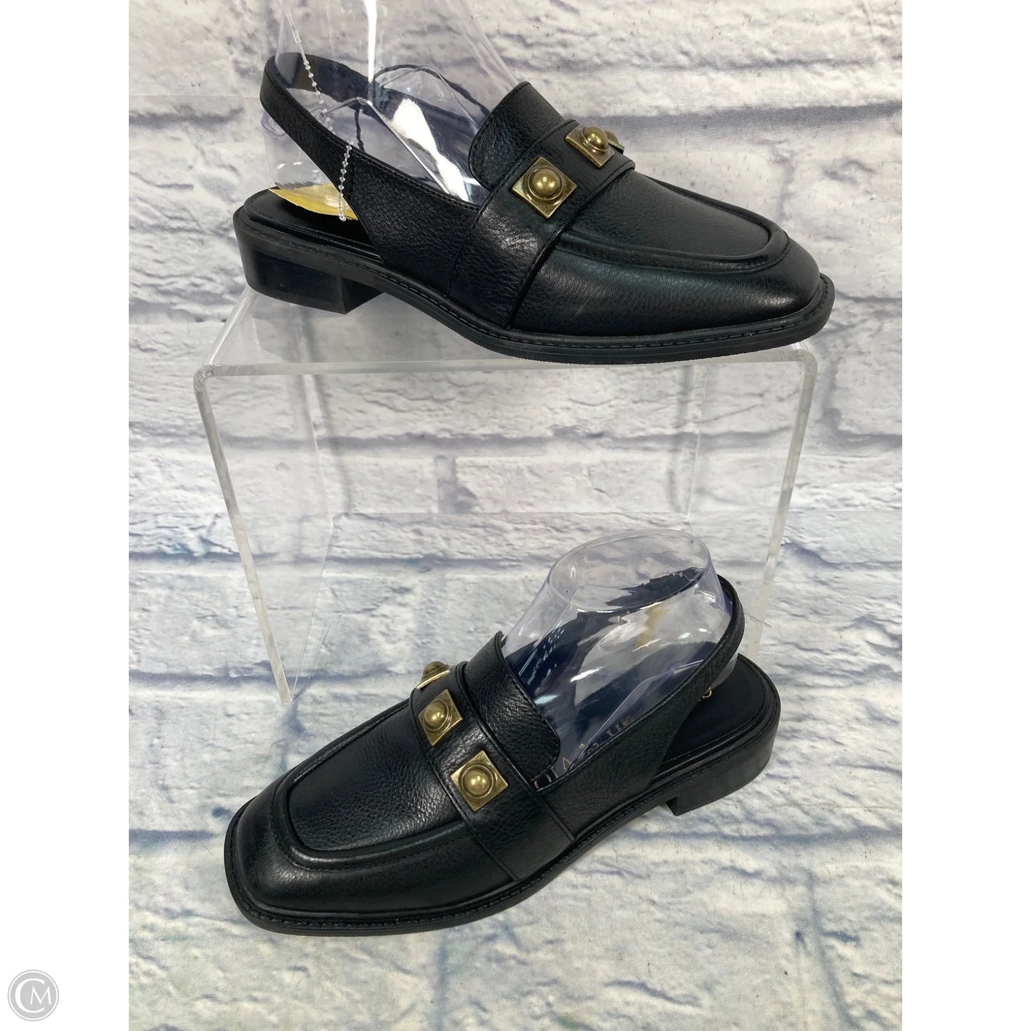 Shoes Flats By Chelsea And Violet In Black & Gold, Size: 7.5