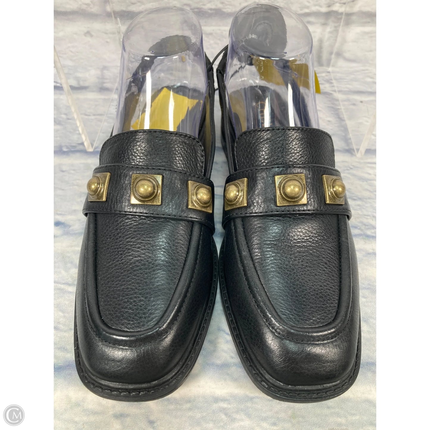 Shoes Flats By Chelsea And Violet In Black & Gold, Size: 7.5