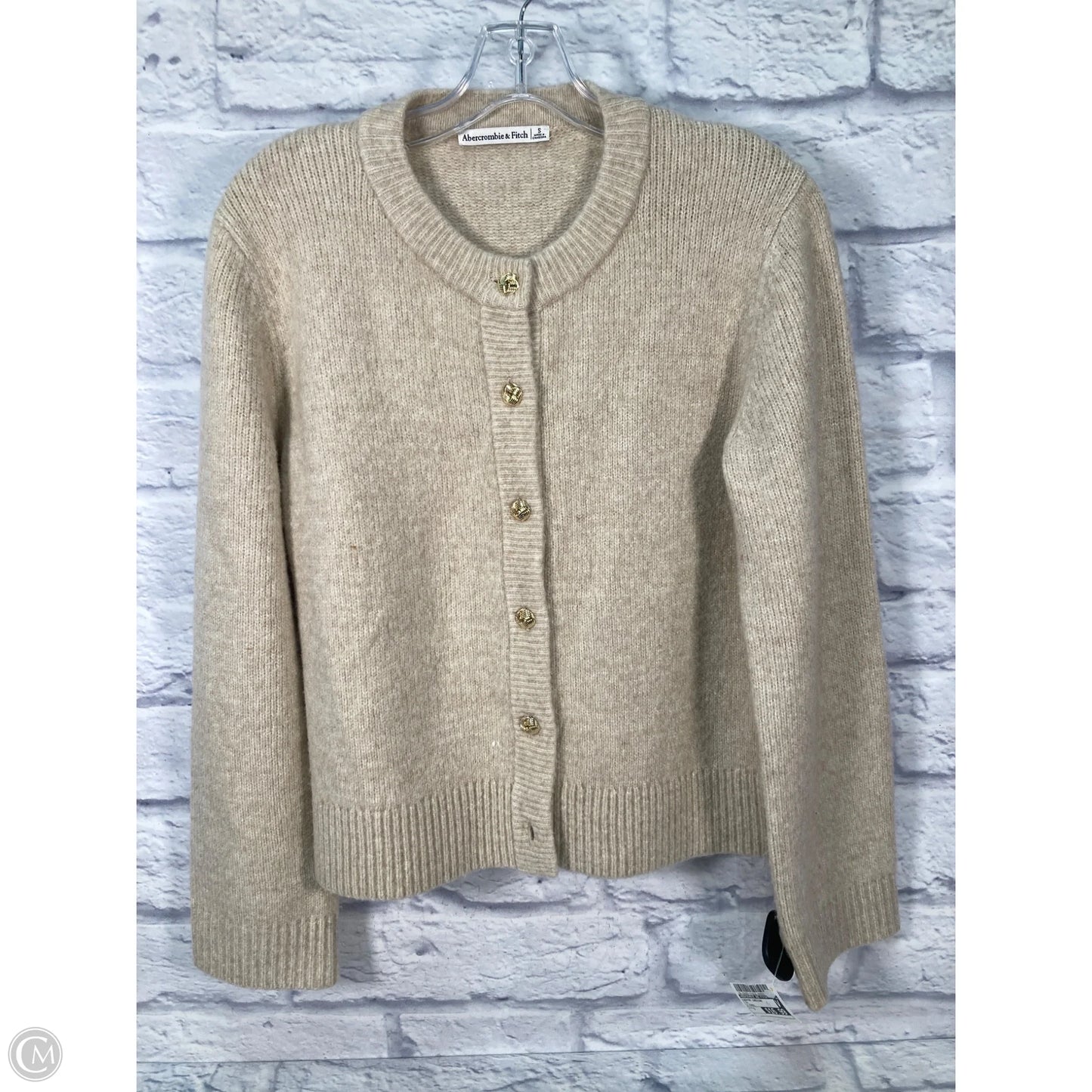 Sweater Cardigan By Abercrombie And Fitch In Tan, Size: S