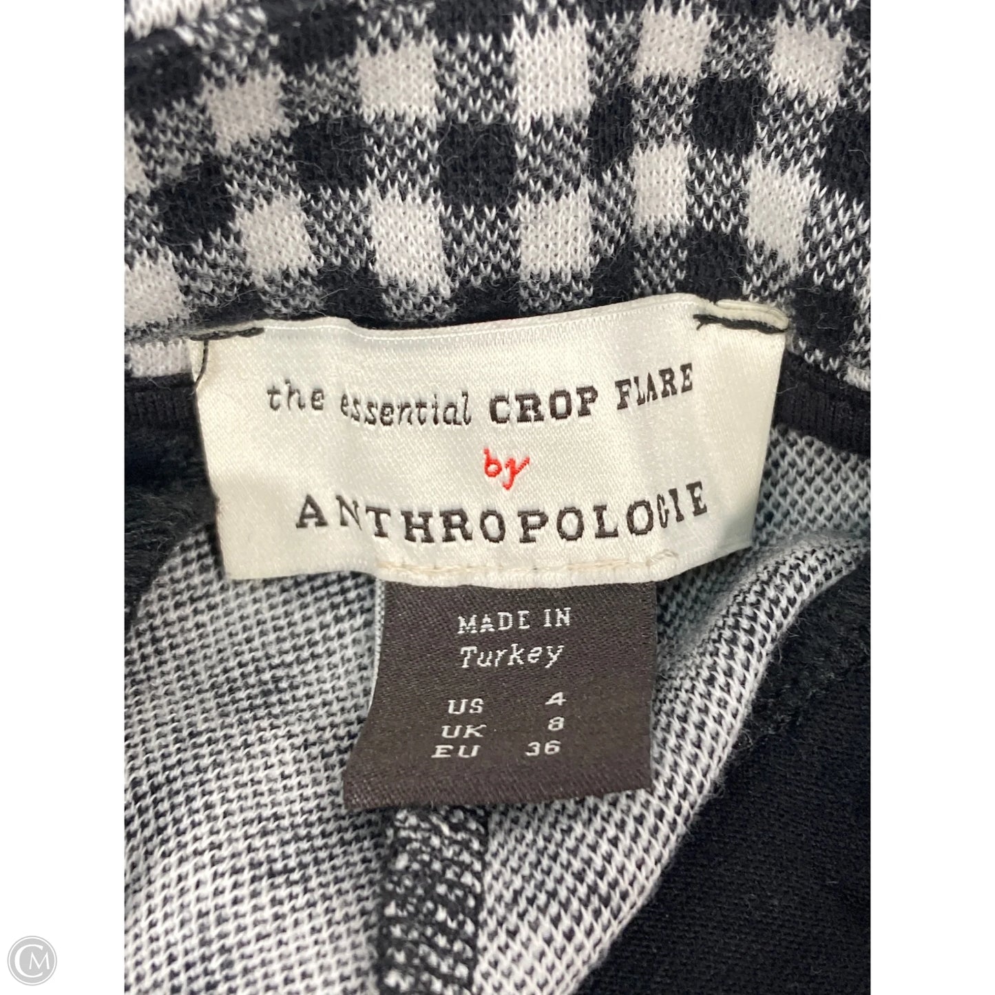 Pants Cropped By Anthropologie In Black & Cream, Size: 4