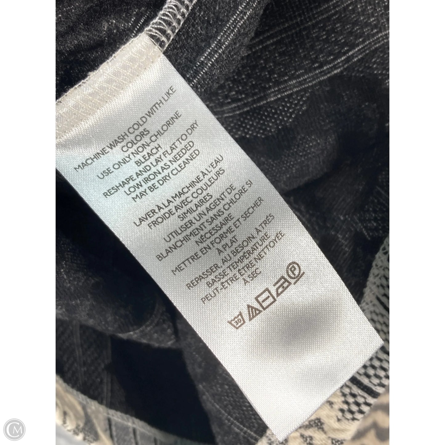 Top Short Sleeve By Maeve In Black & Cream, Size: M