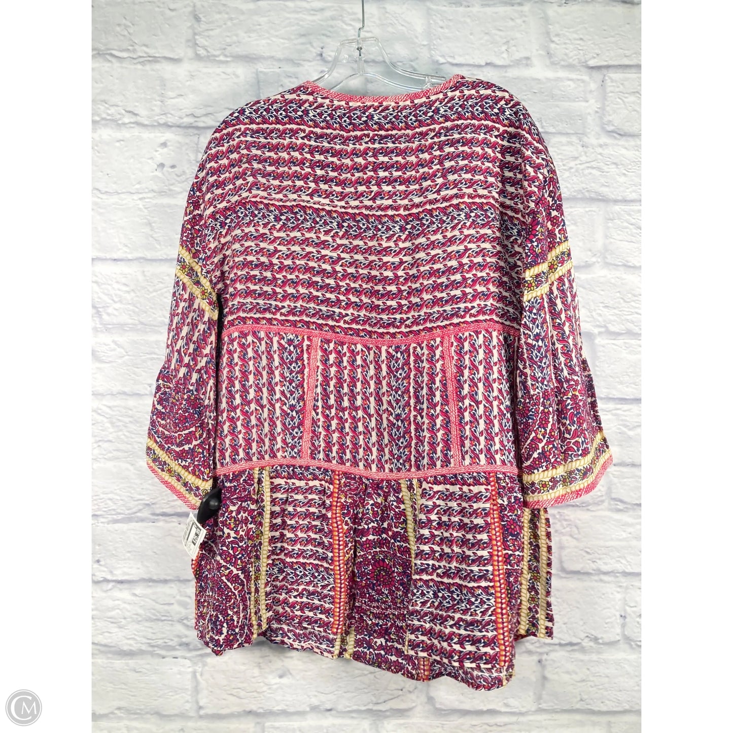 Tunic Long Sleeve By Maeve In Blue & Pink, Size: S