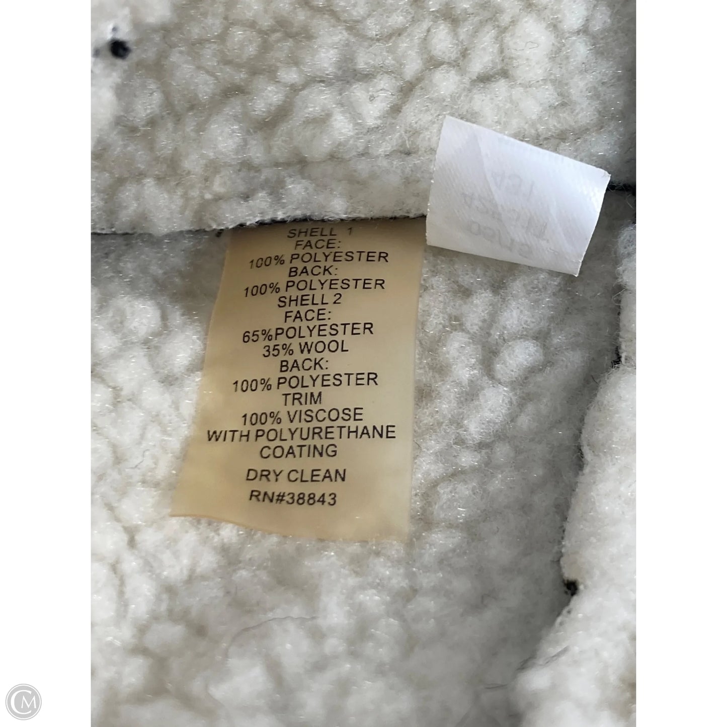 Vest Faux Fur & Sherpa By Tahari By Arthur Levine In Black & Cream, Size: M