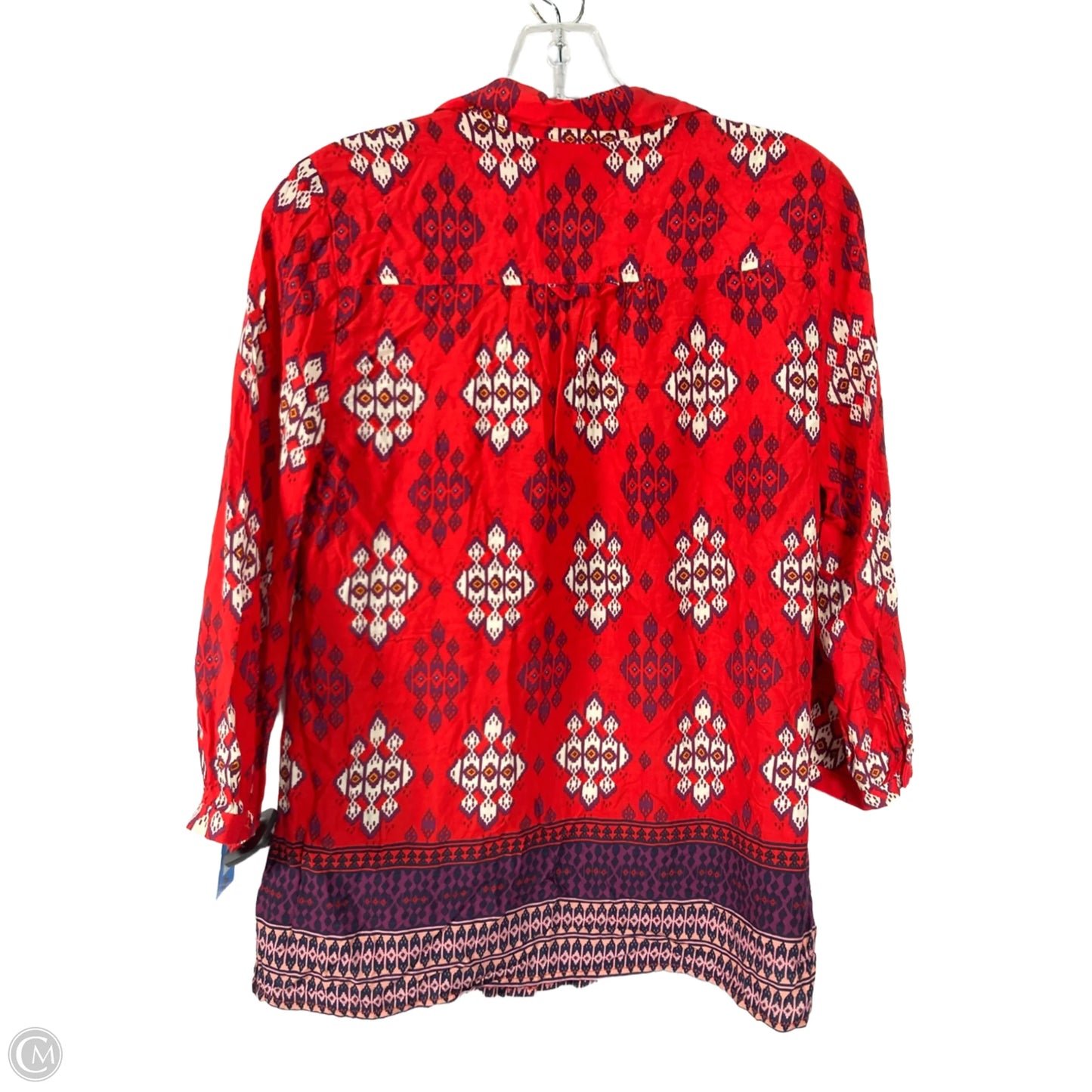 Tunic Long Sleeve By Maeve In Purple & Red, Size: S