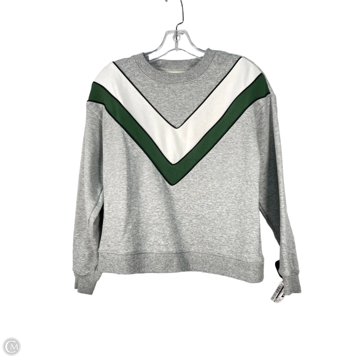 Sweatshirt Crewneck By Maeve In Green & Grey, Size: Xxs