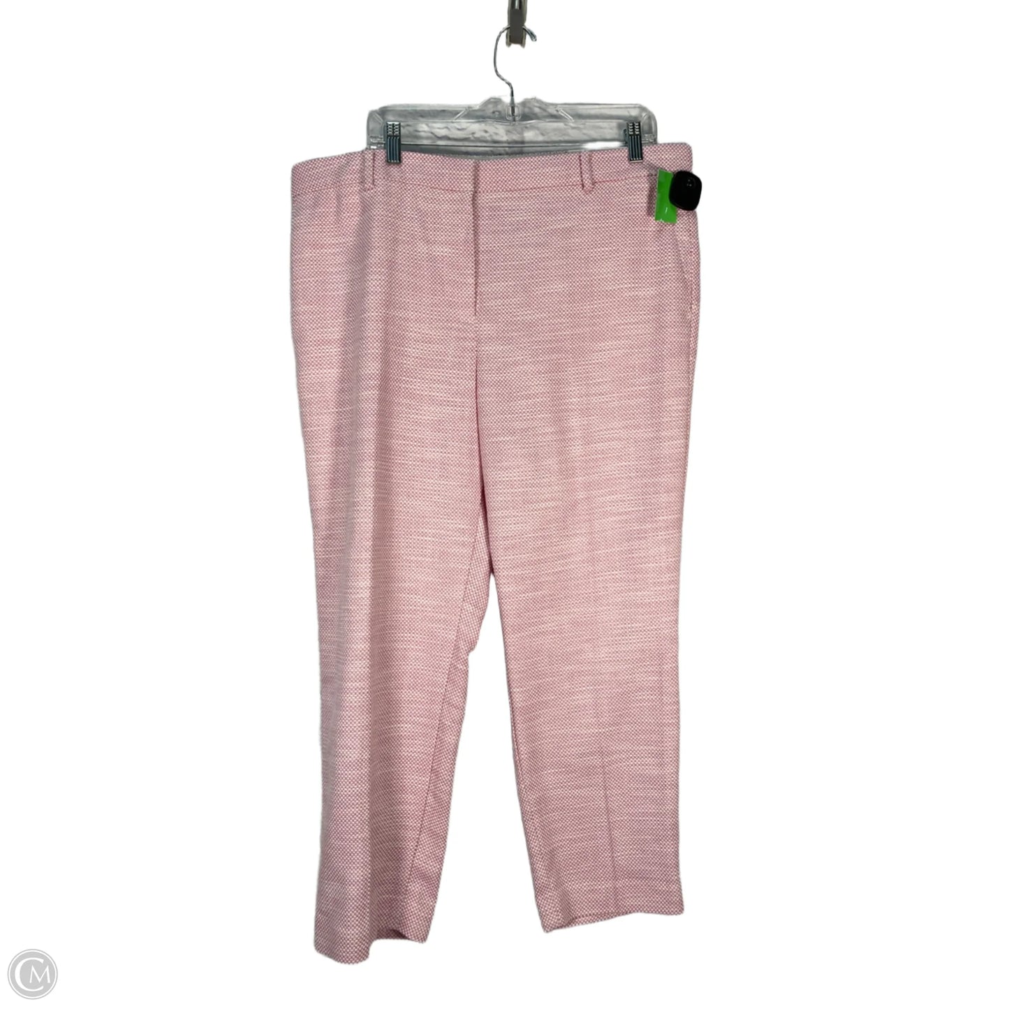 Pants Cropped By Ann Taylor In Pink & White, NEW! Size: 16