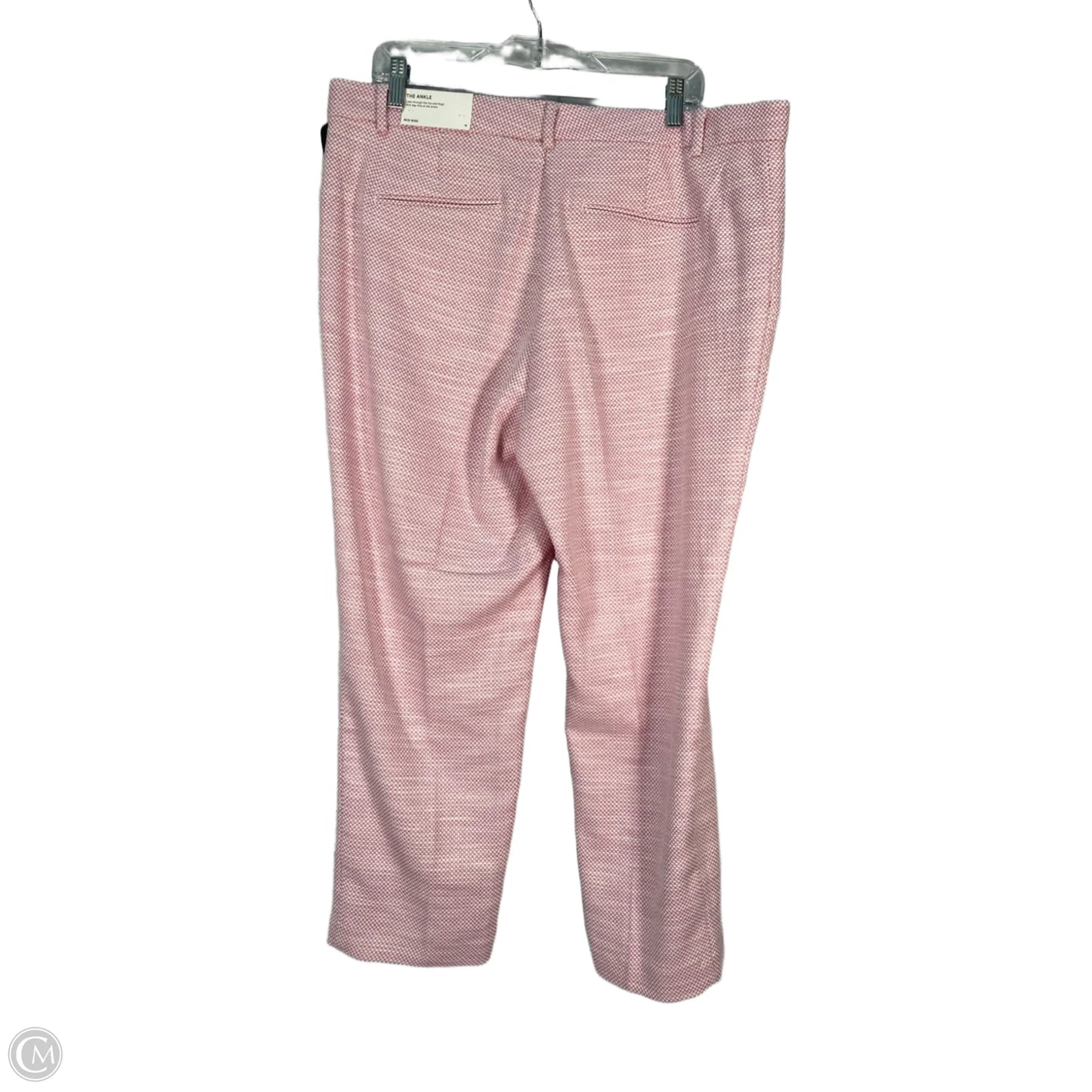 Pants Cropped By Ann Taylor In Pink & White, NEW! Size: 16