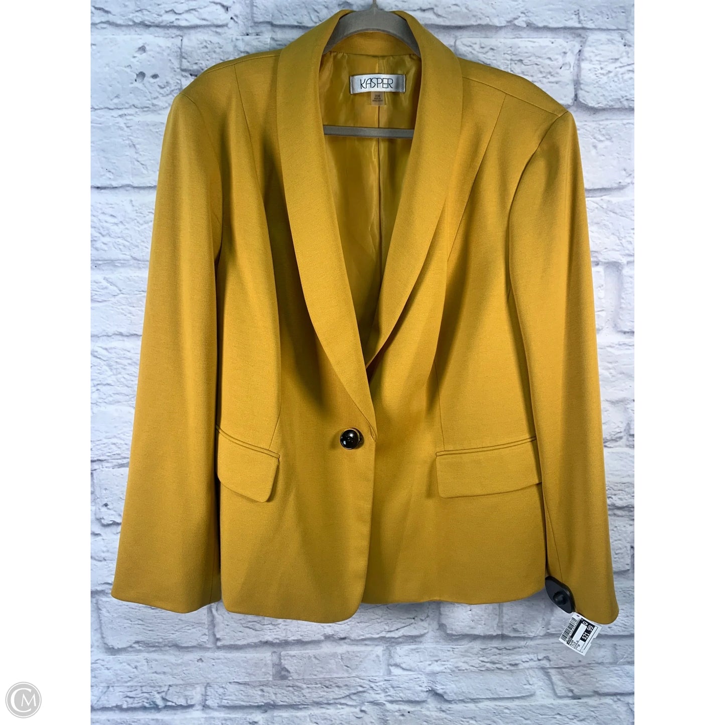 Blazer By Kasper In Yellow, Size: 2x
