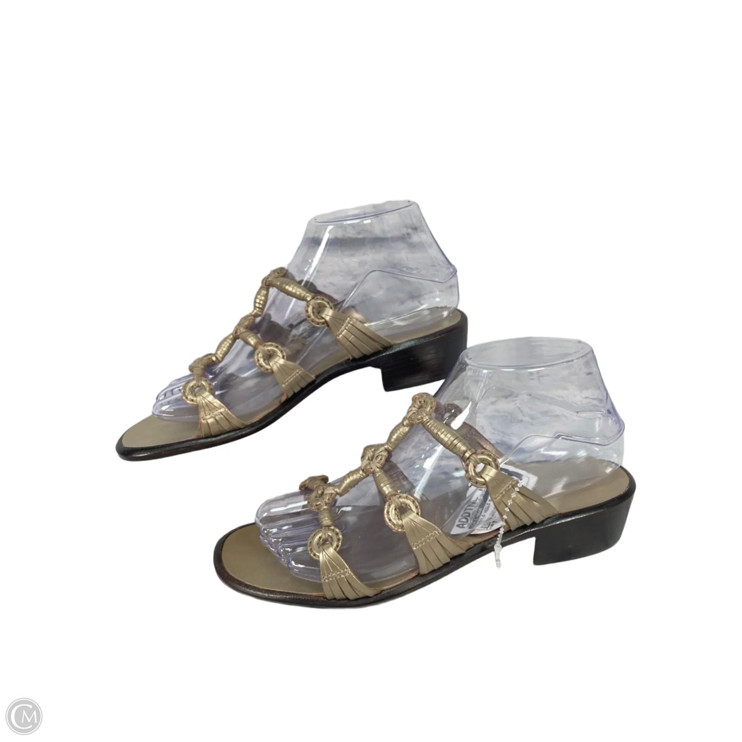Sandals Heels Block By Cole-haan In Gold, Size: 7