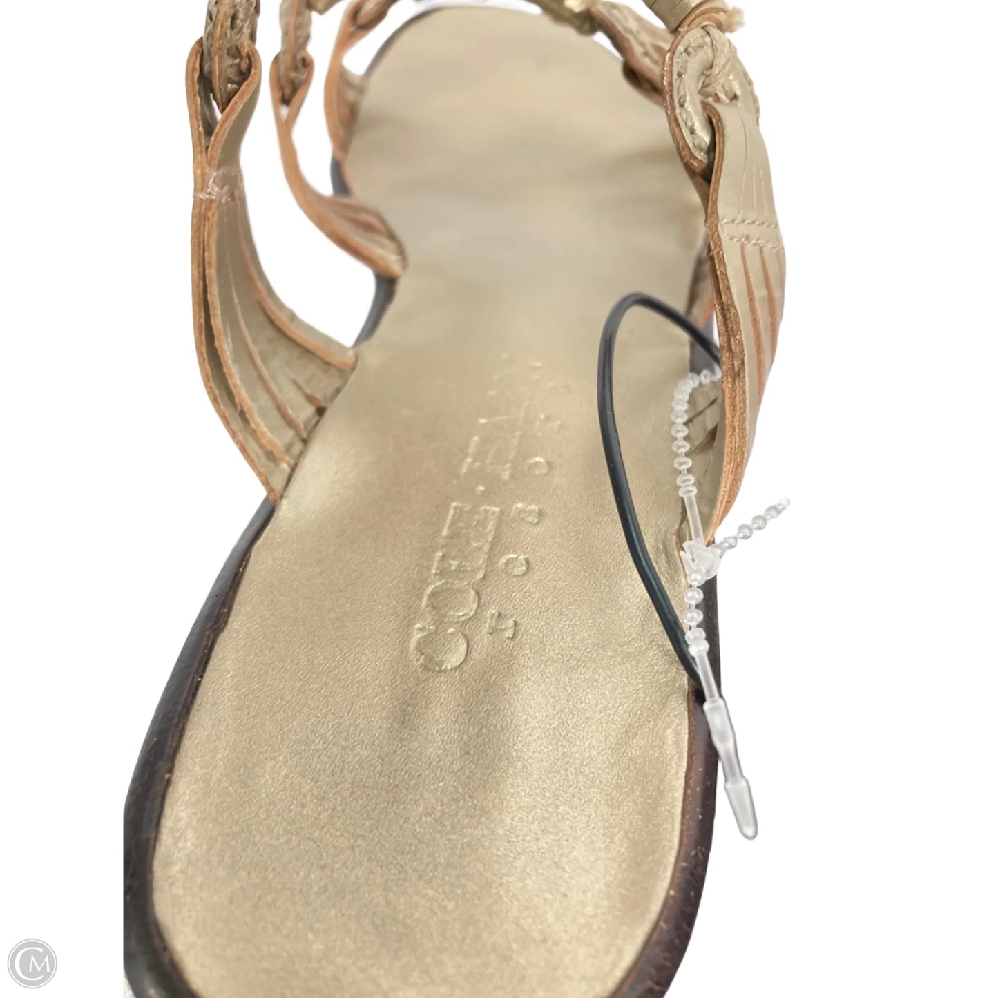 Sandals Heels Block By Cole-haan In Gold, Size: 7