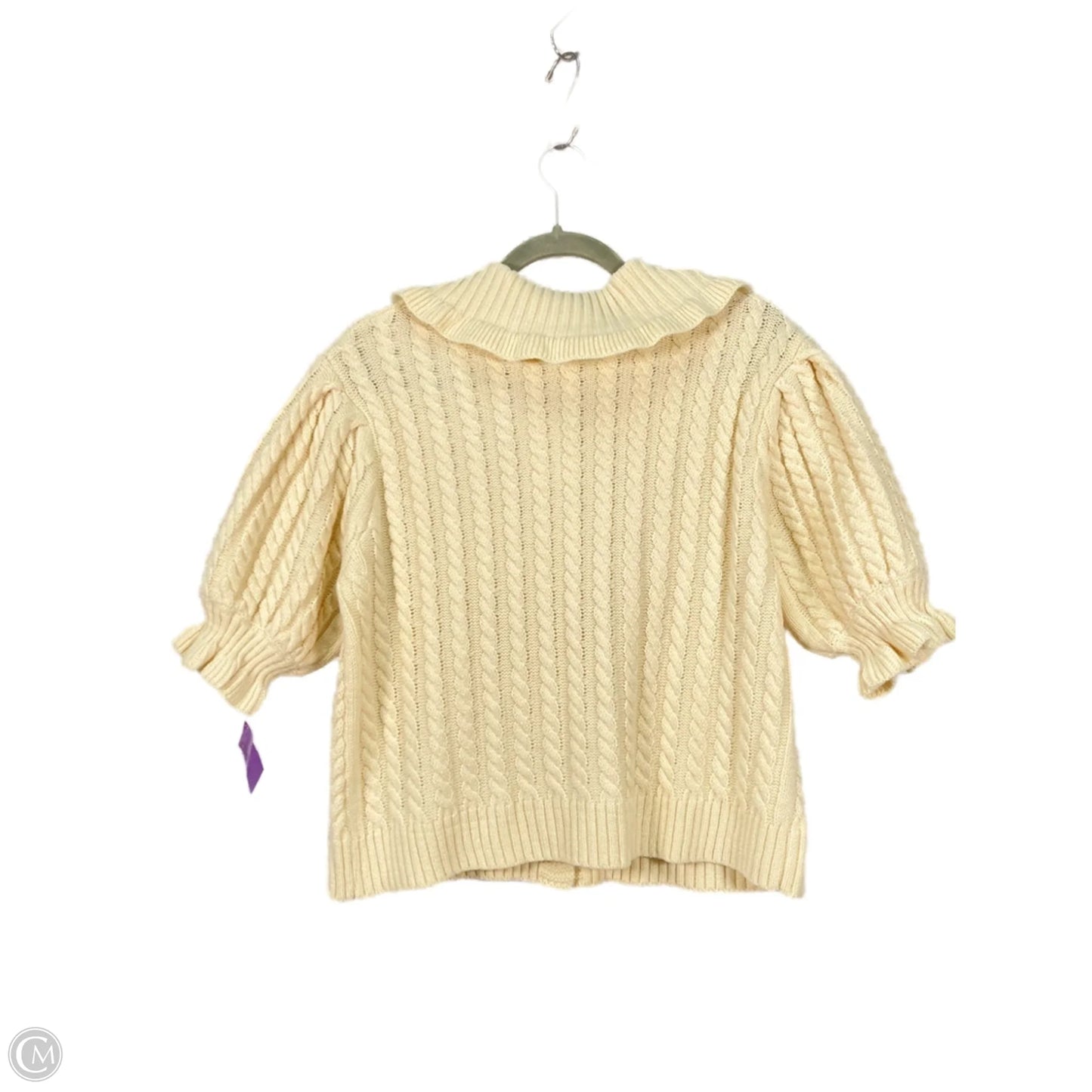 Sweater Short Sleeve By Clothes Mentor In Beige, Size: Xl