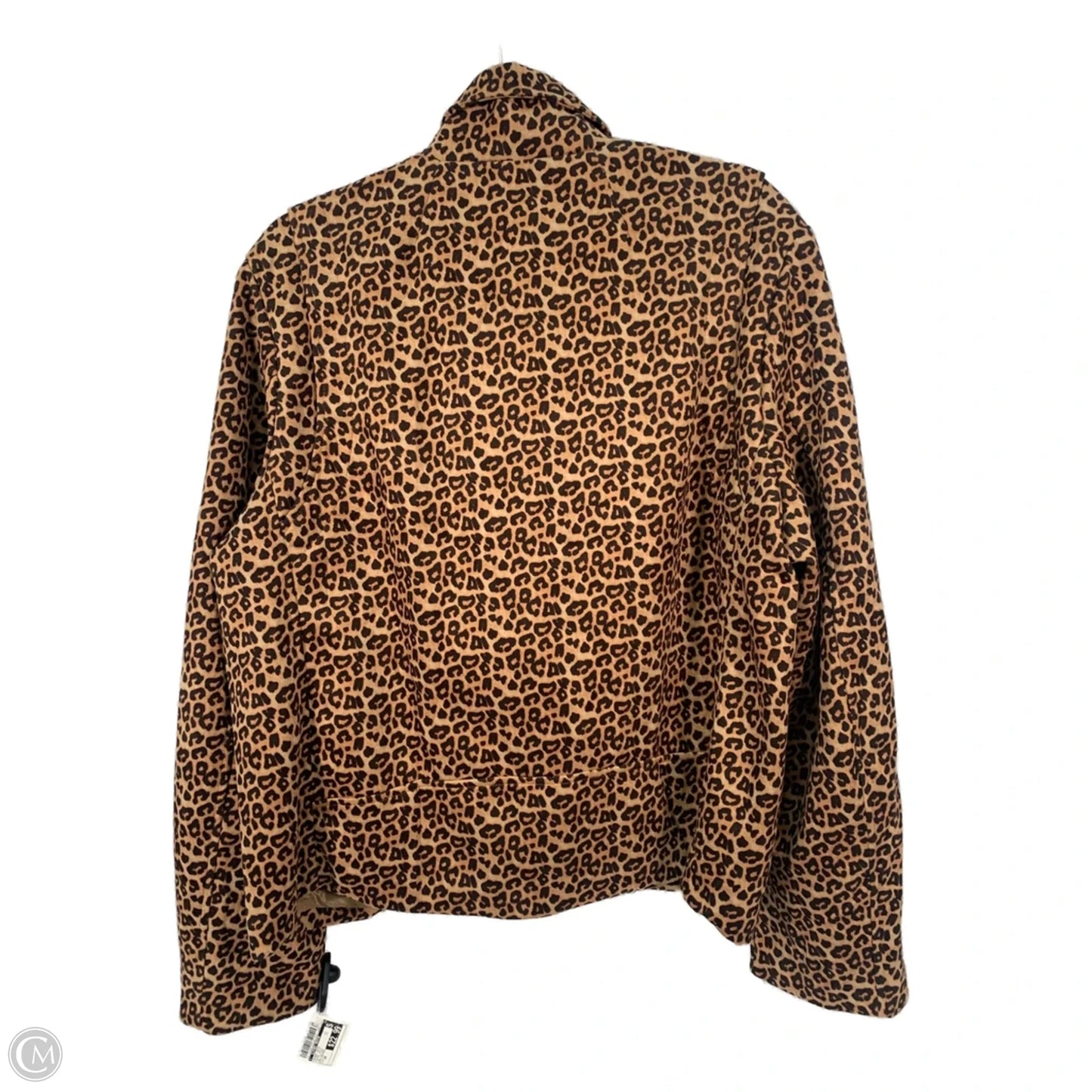 Jacket Moto By Clothes Mentor In Animal Print, Size: 2x
