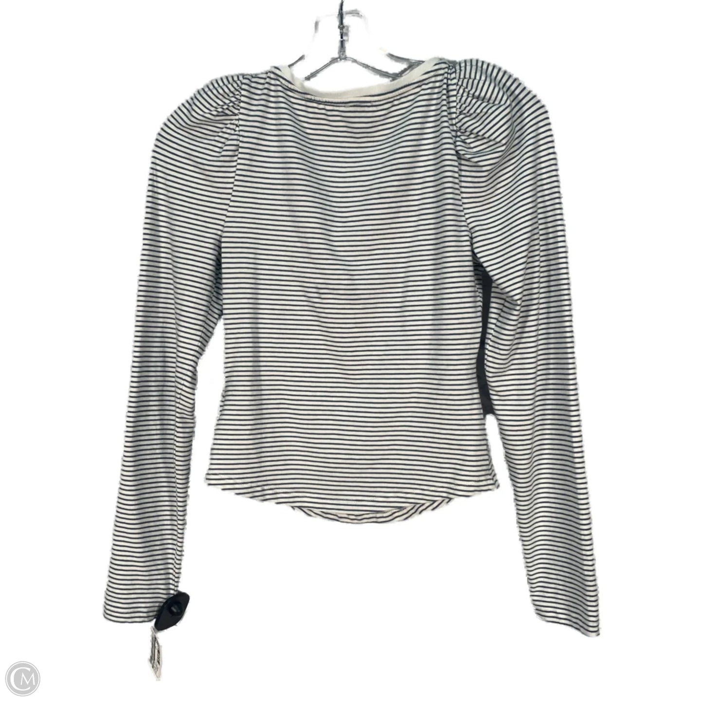 Top Long Sleeve By Maeve In Blue & White, Size: Xxs