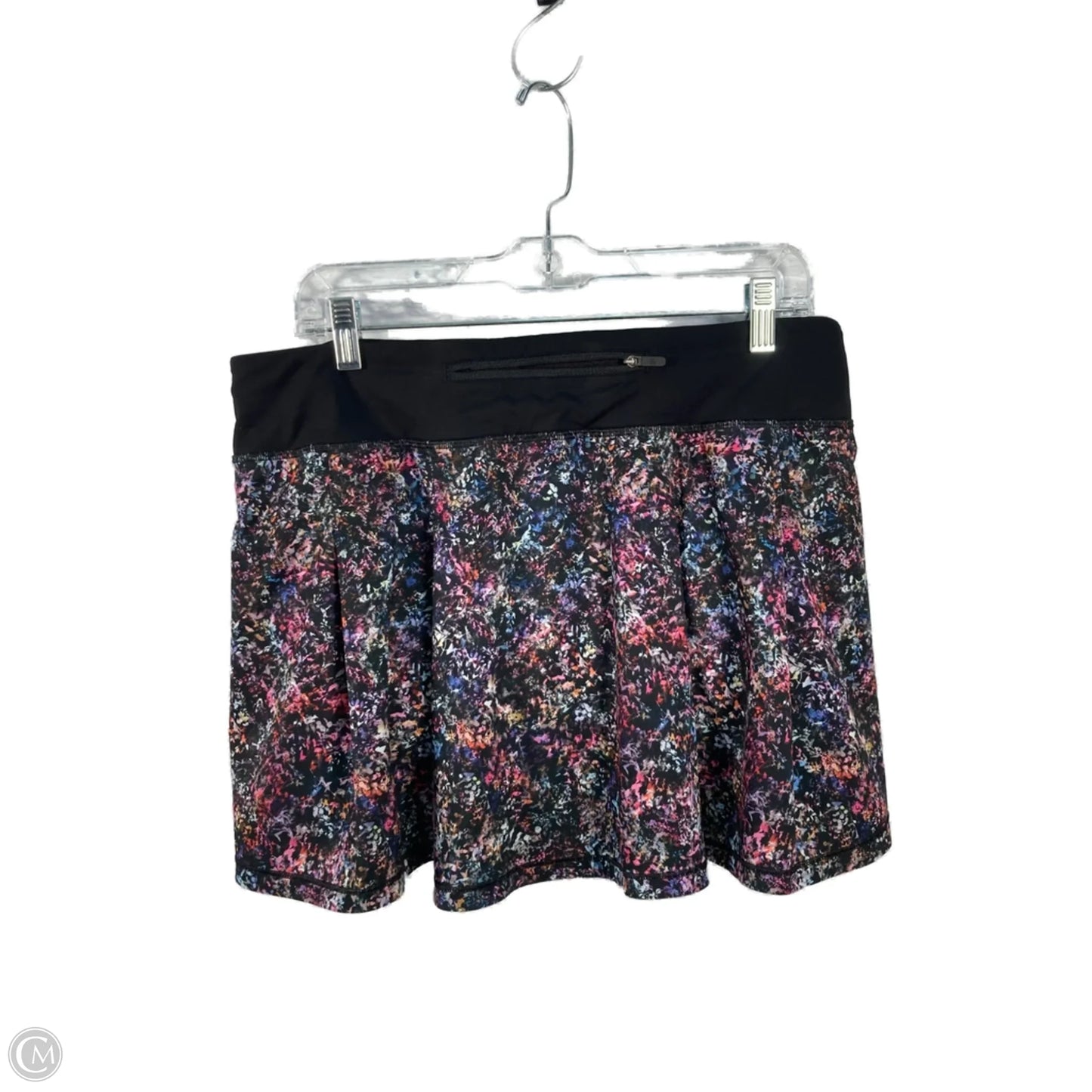 Athletic Skort By Lululemon In Black & Pink, Size: M
