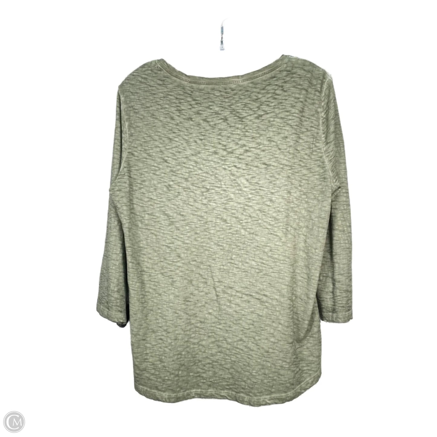 Top 3/4 Sleeve By Chicos In Green, Size: S