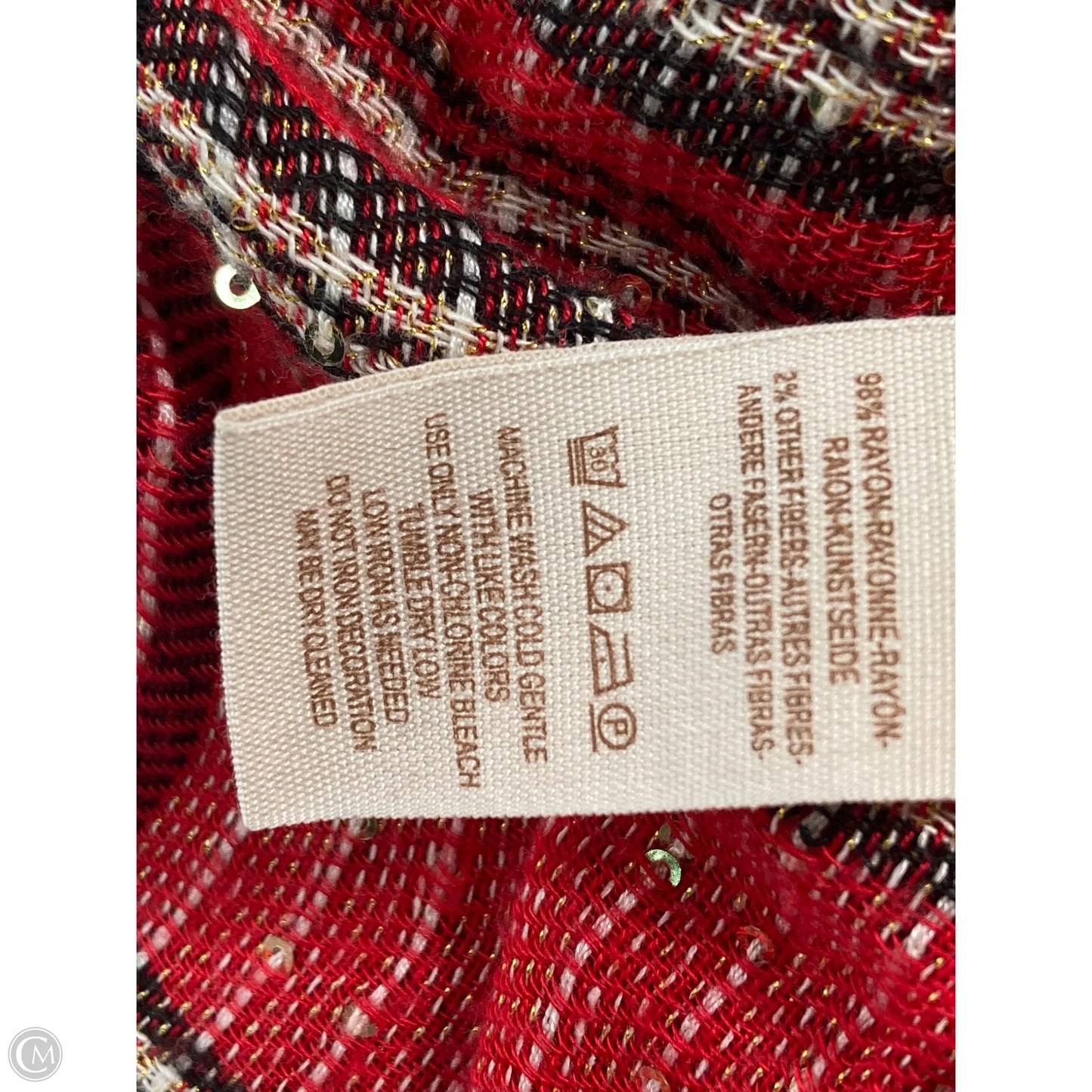 Blouse Long Sleeve By Free People In Black & Red, Size: M