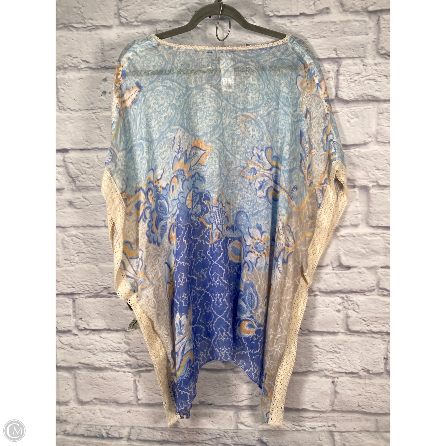 Swimwear Cover-up By Chicos In Blue & Tan, Size: Xl