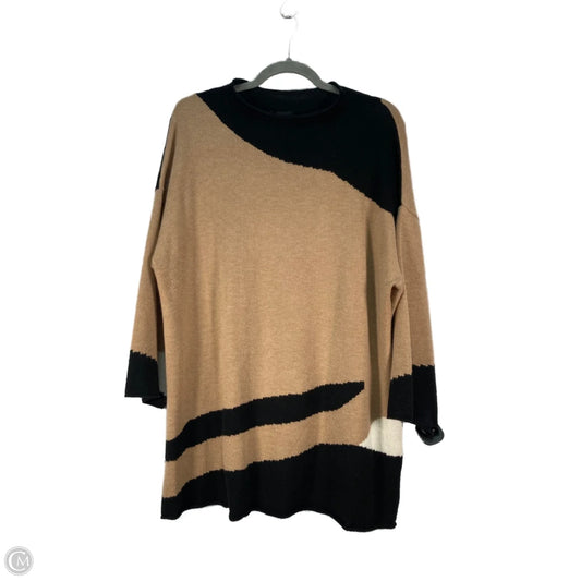 Sweater By Madeleine In Black & Brown, Size: L