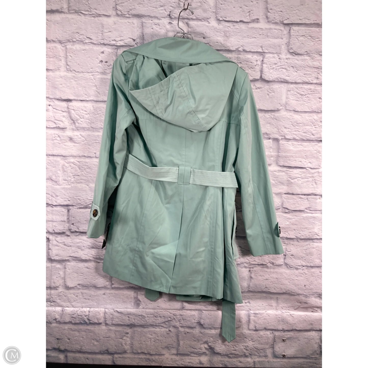 Coat Trench Coat By London Fog In Green, Size: Mp