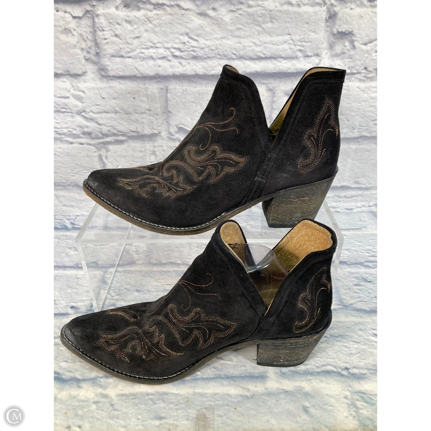 Boots Western By Clothes Mentor In Black & Brown, Size: 12