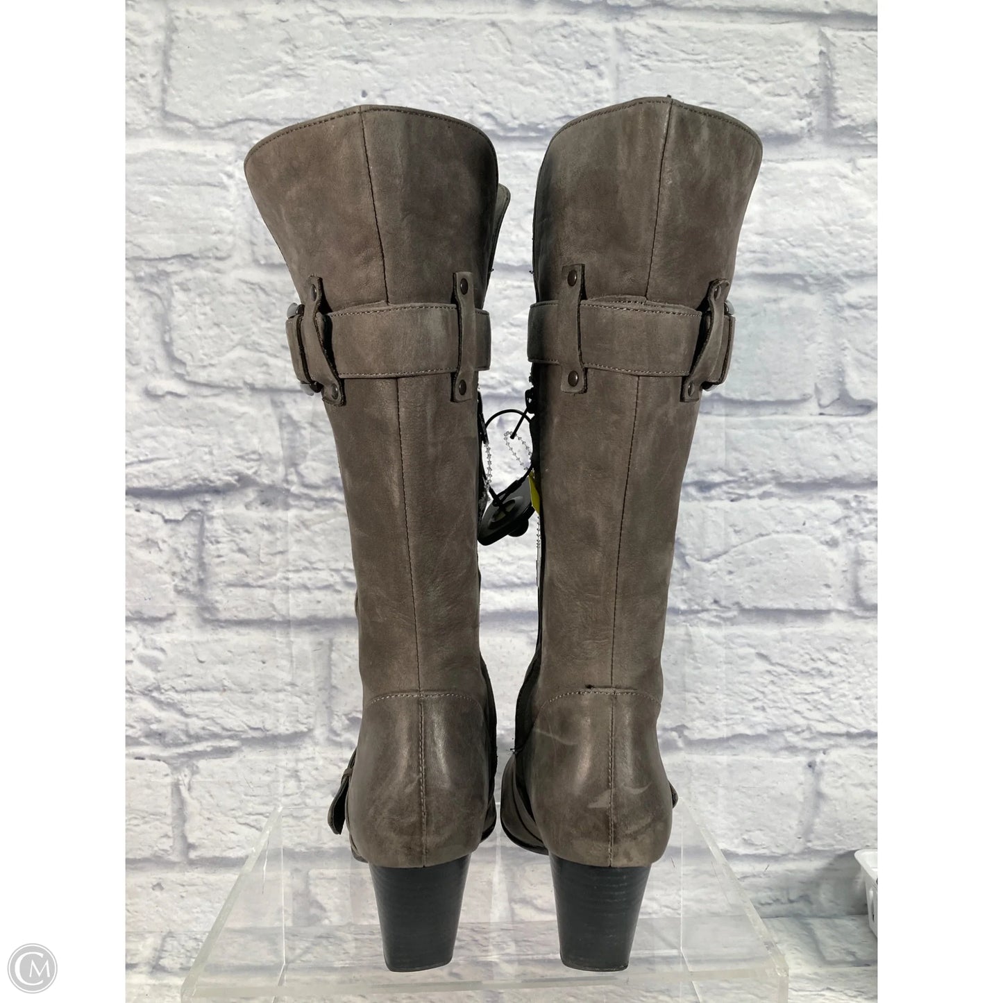 Boots Mid-calf Heels By Born In Taupe, Size: 12