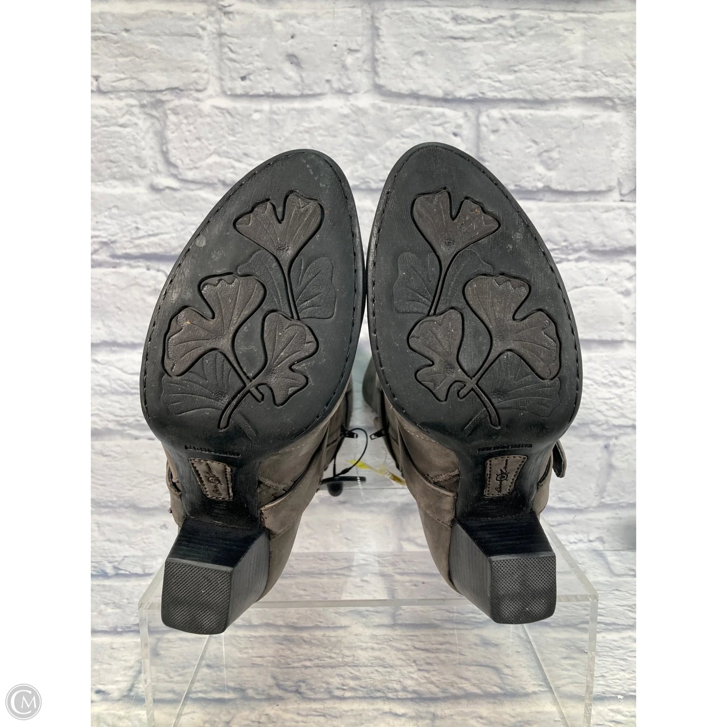 Boots Mid-calf Heels By Born In Taupe, Size: 12