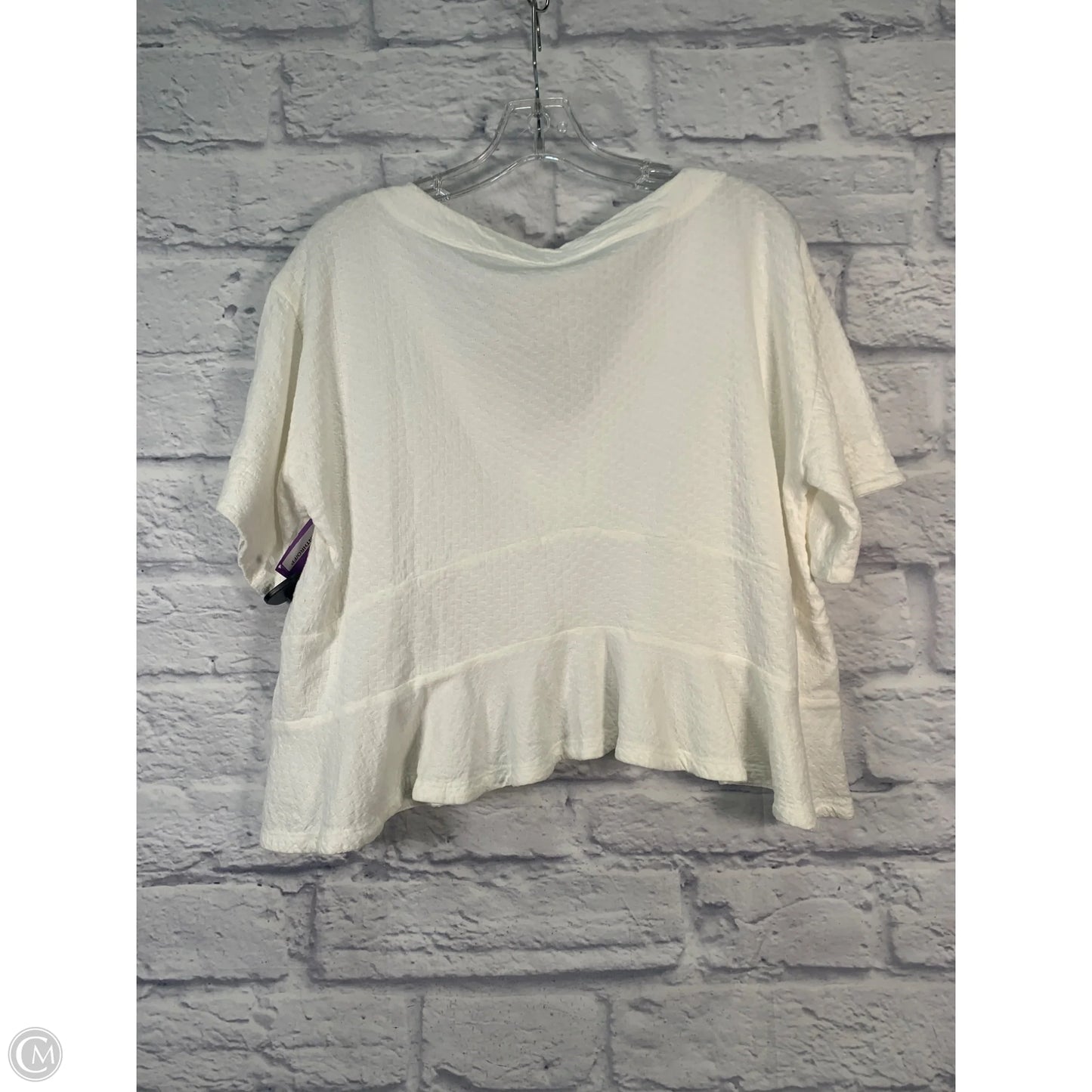 Top Short Sleeve By Anthropologie In White, Size: Xs