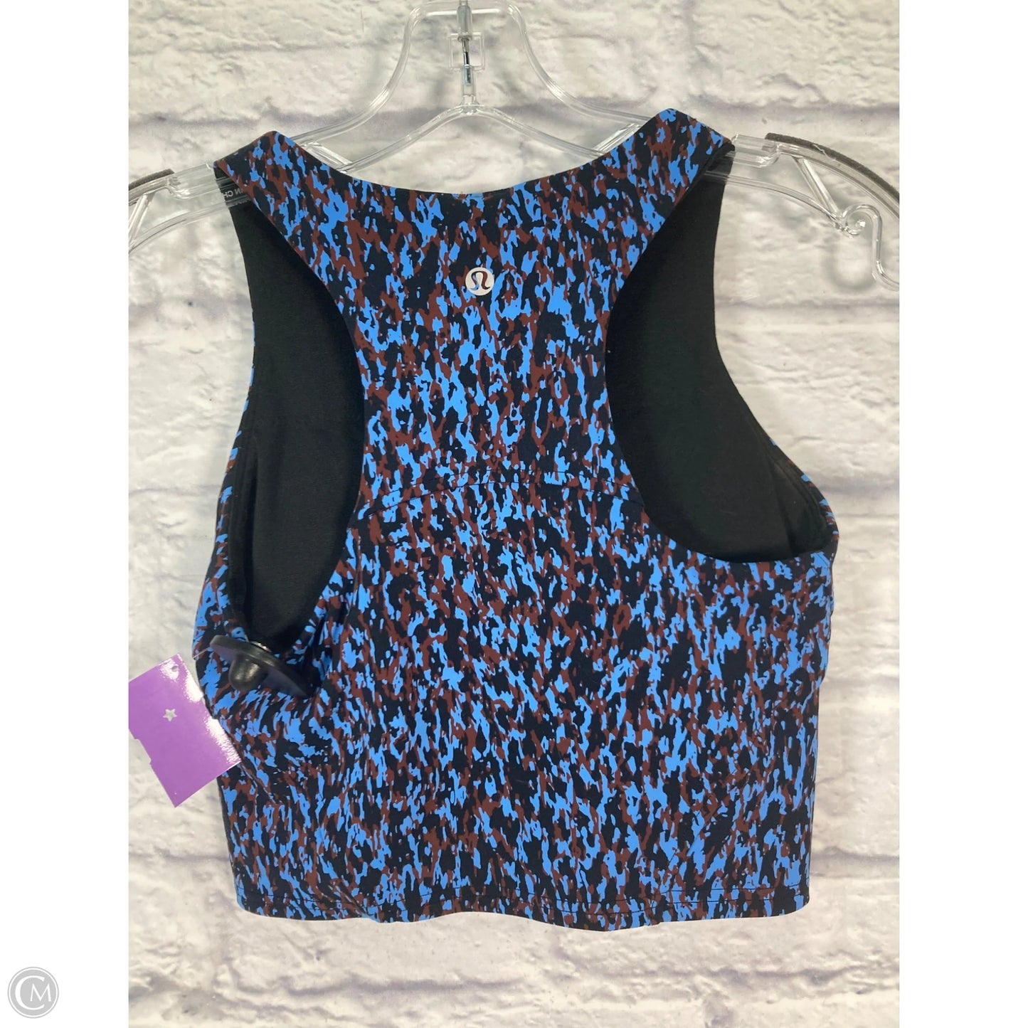 Athletic Bra By Lululemon In Blue & Brown, Size: 4