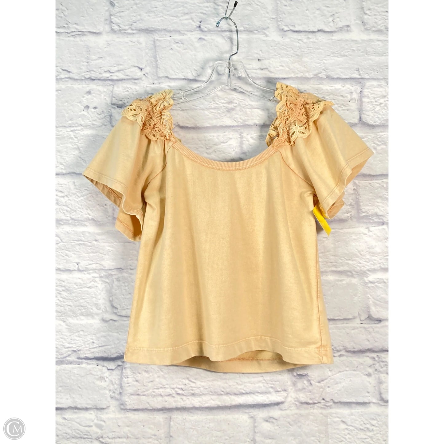 Top Short Sleeve By Pilcro In Tan, Size: Xs