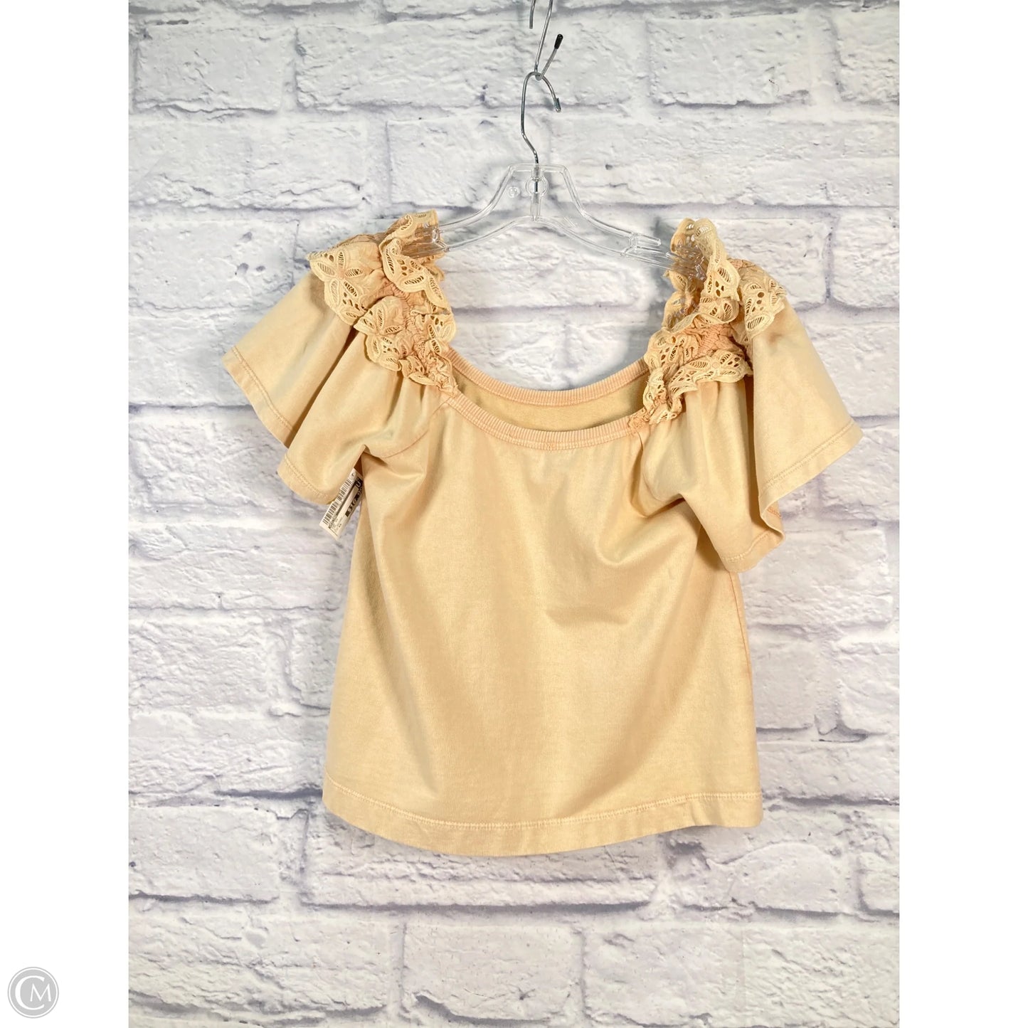 Top Short Sleeve By Pilcro In Tan, Size: Xs