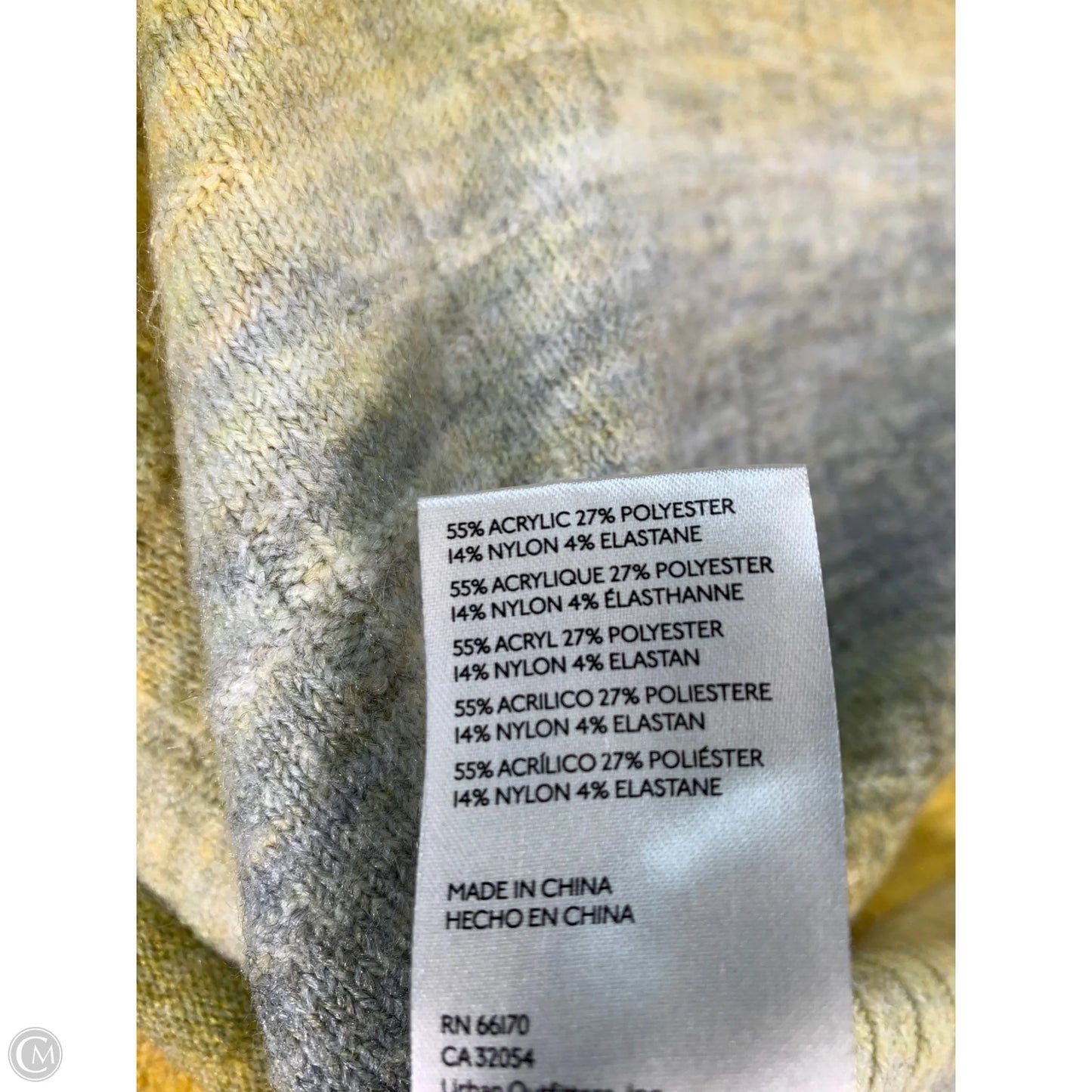 Sweater By Pilcro In Grey & Yellow, Size: Xs