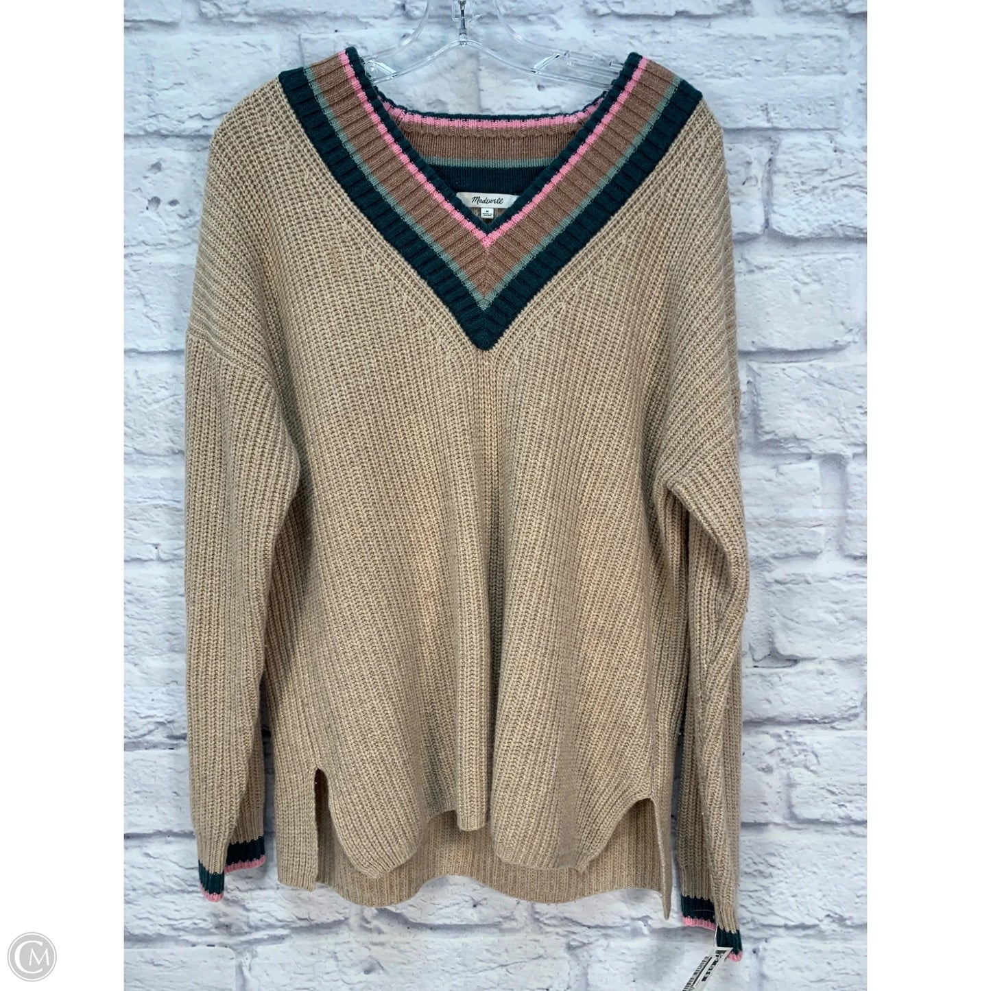 Sweater By Madewell In Brown & Green, Size: M
