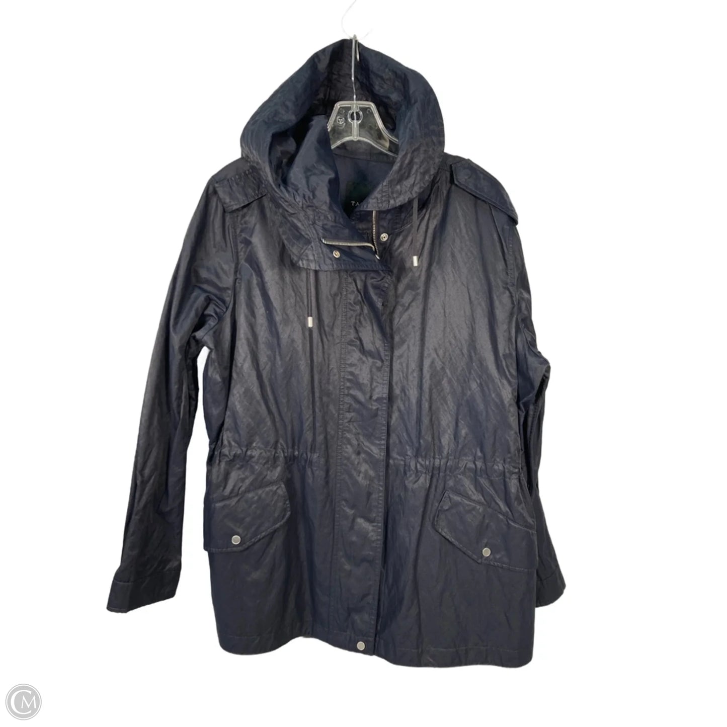 Jacket Windbreaker By Talbots In Blue, Size: Xl