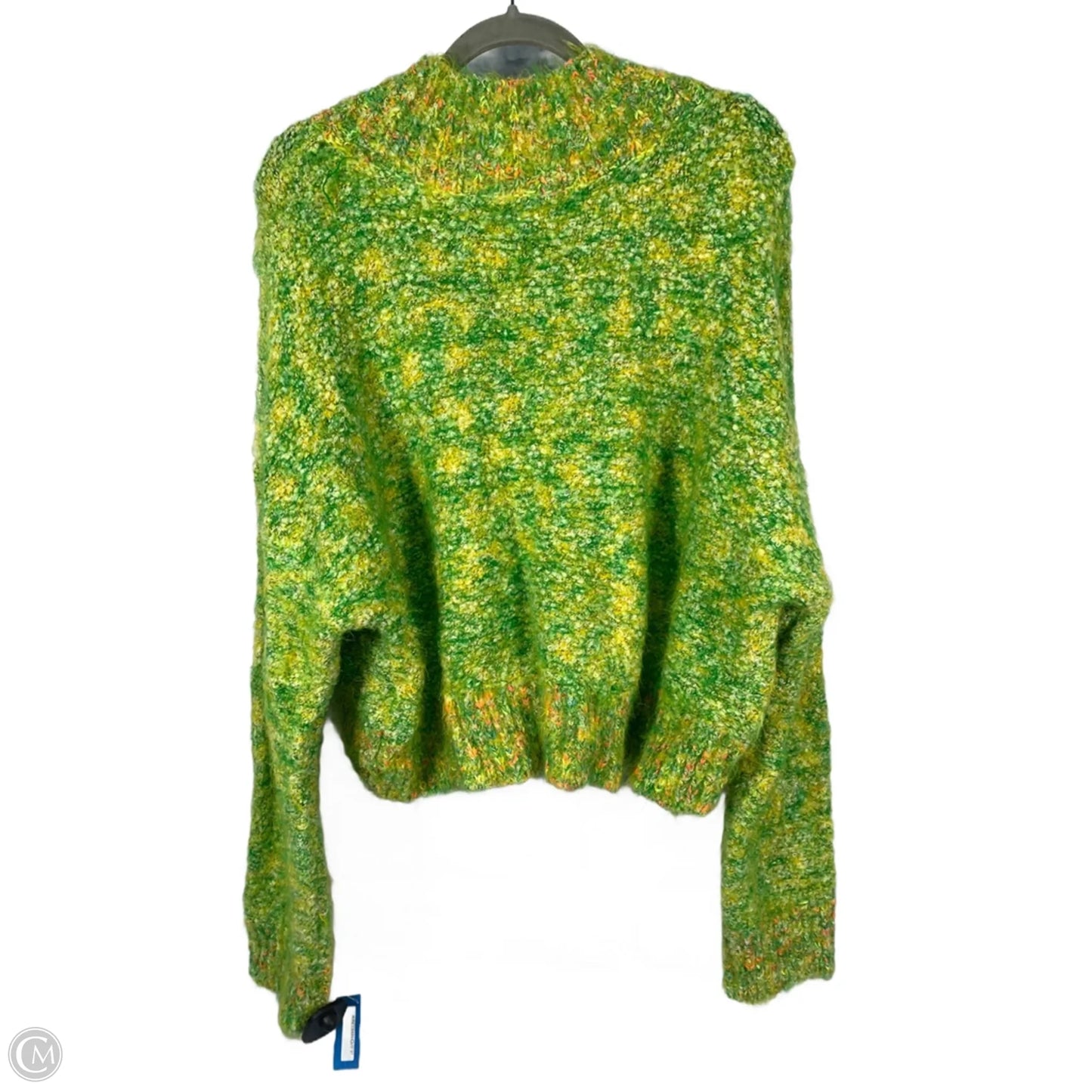 Sweater By Free People In Green & Yellow, Size: L