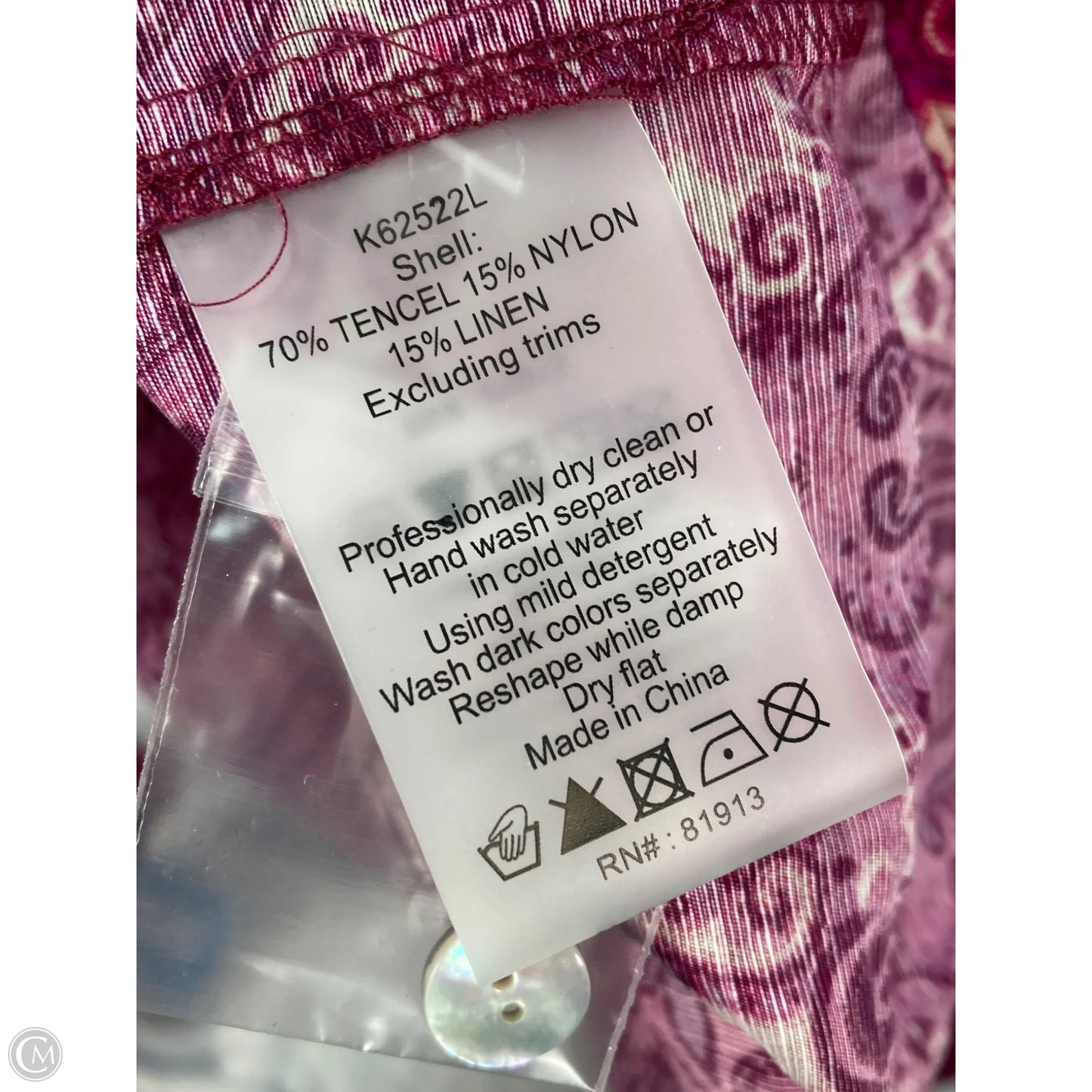 Blouse Long Sleeve By Hope For Flowers By Tracy Reese In Paisley Print, Size: Xs