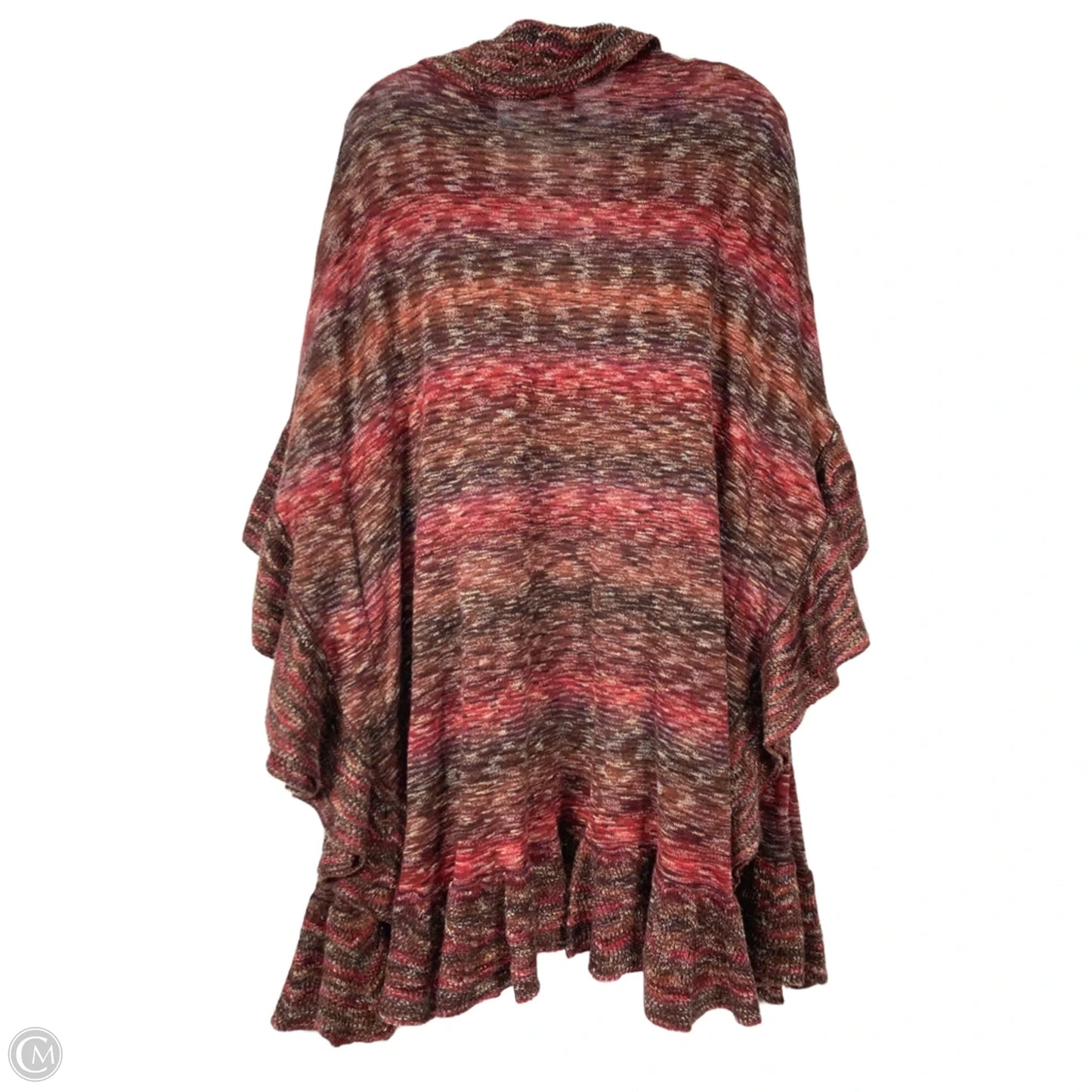 Sweater Cardigan By Chicos In Brown & Purple, Size: Xl