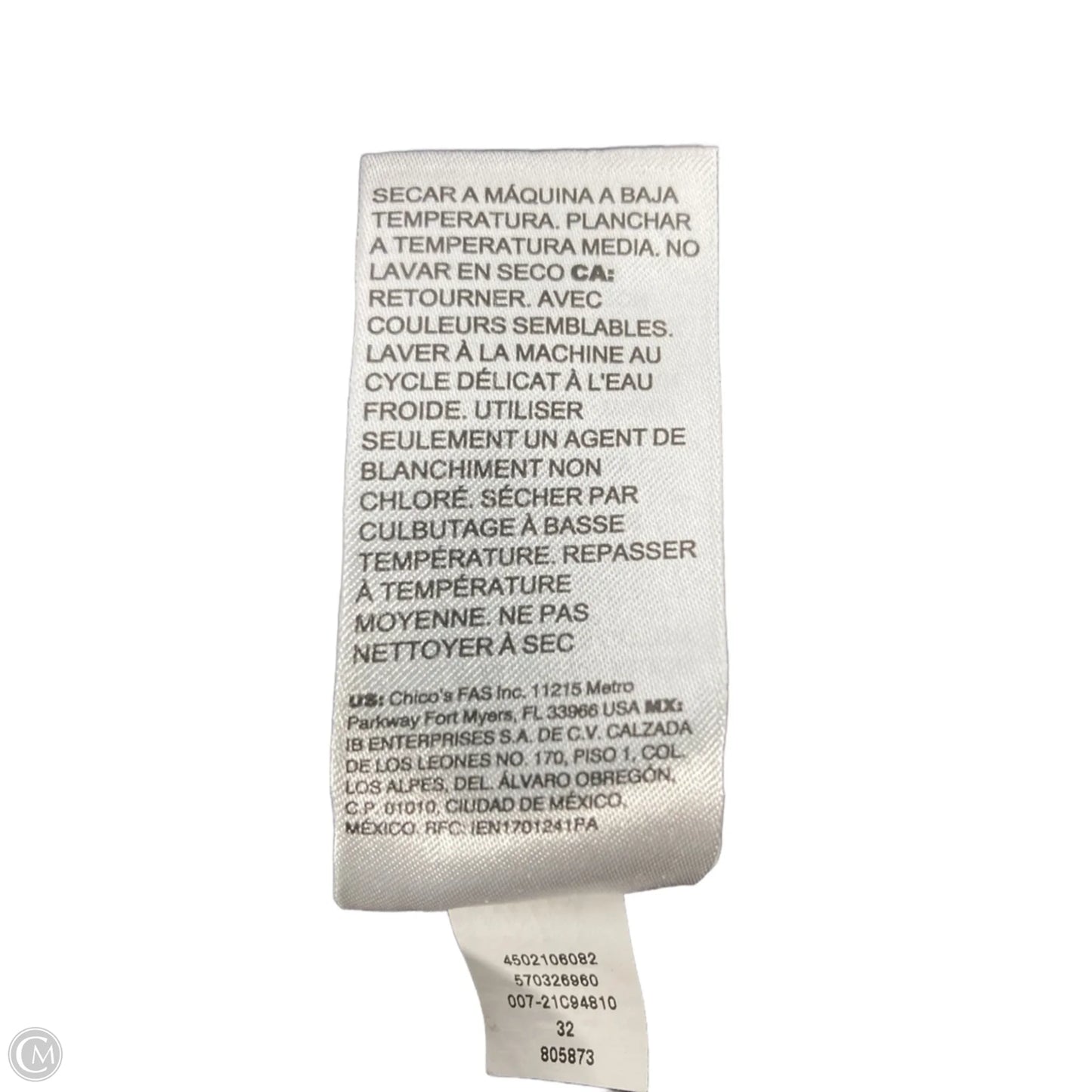 Top 3/4 Sleeve Basic By Chicos In Brown, Size: Xl